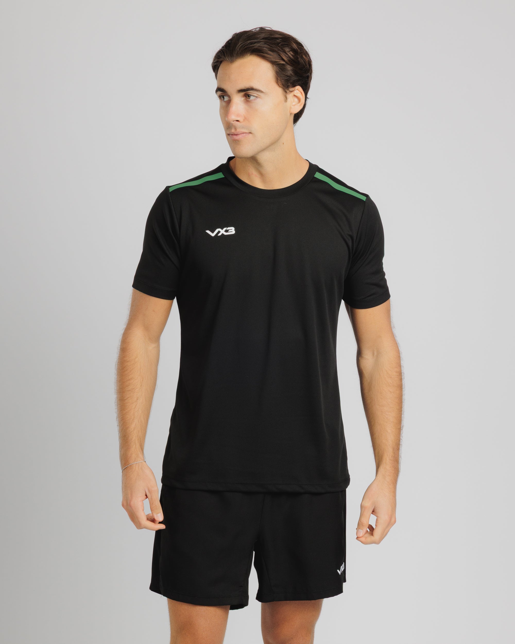 Fortis Tee Black/Emerald