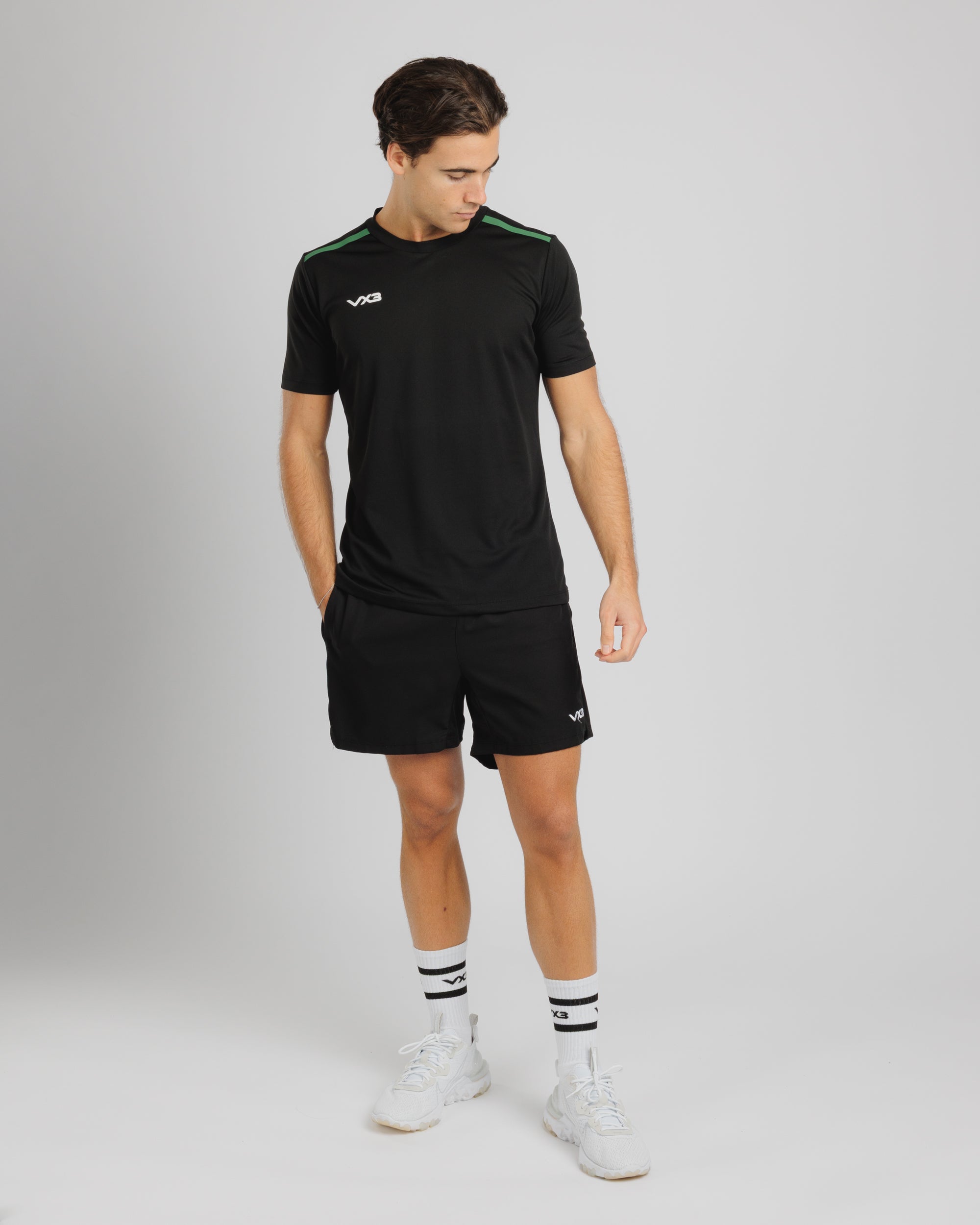 Fortis Tee Black/Emerald