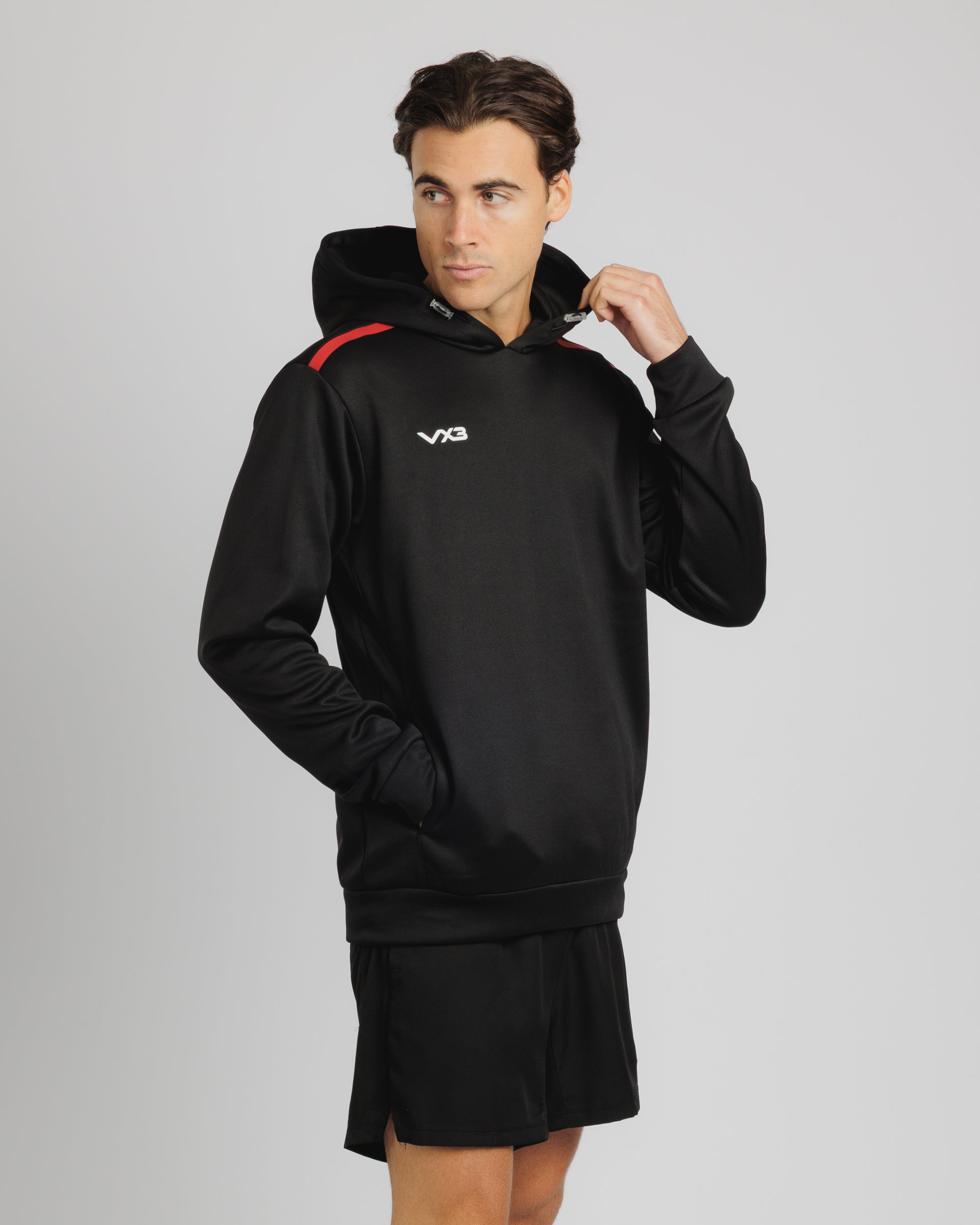 Fortis Hoodie Black/Red