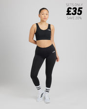 Actus Performance Bra and Legging Set Black