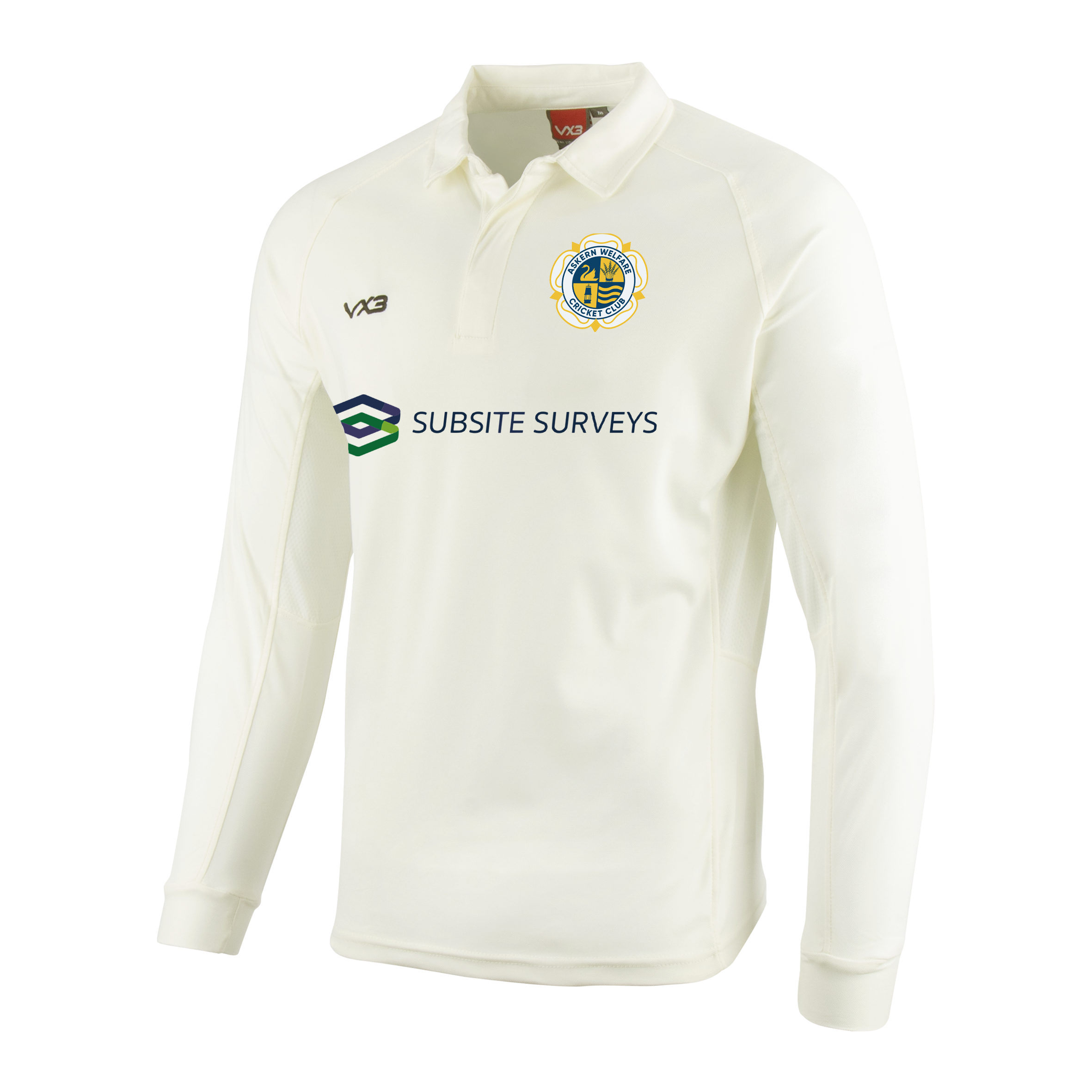 Askern Welfare Cricket Club Cricket Whites Long Sleeve Shirt