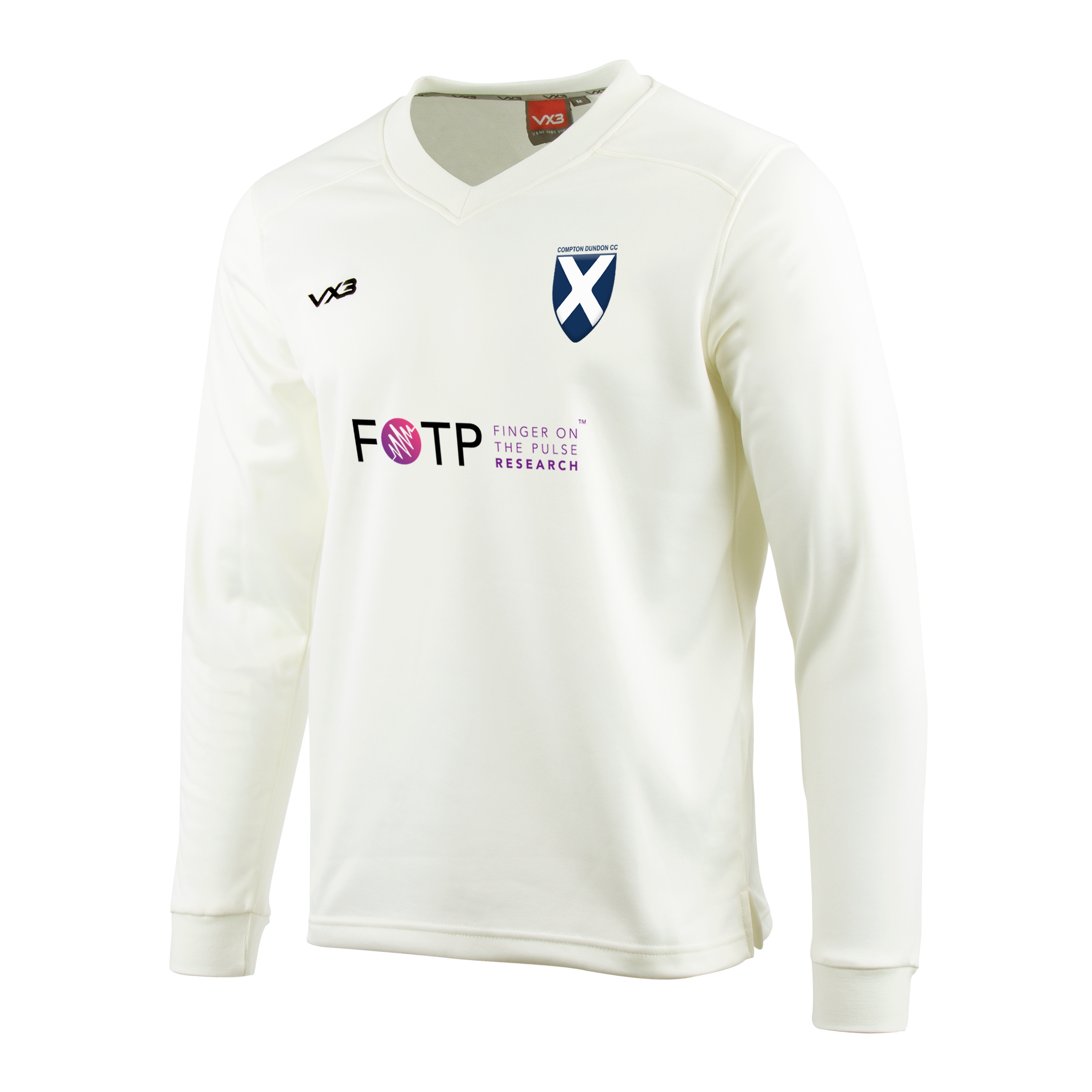 Compton Dundon Cricket Club Whites Elite Sweatshirt  - Youth Sponsor