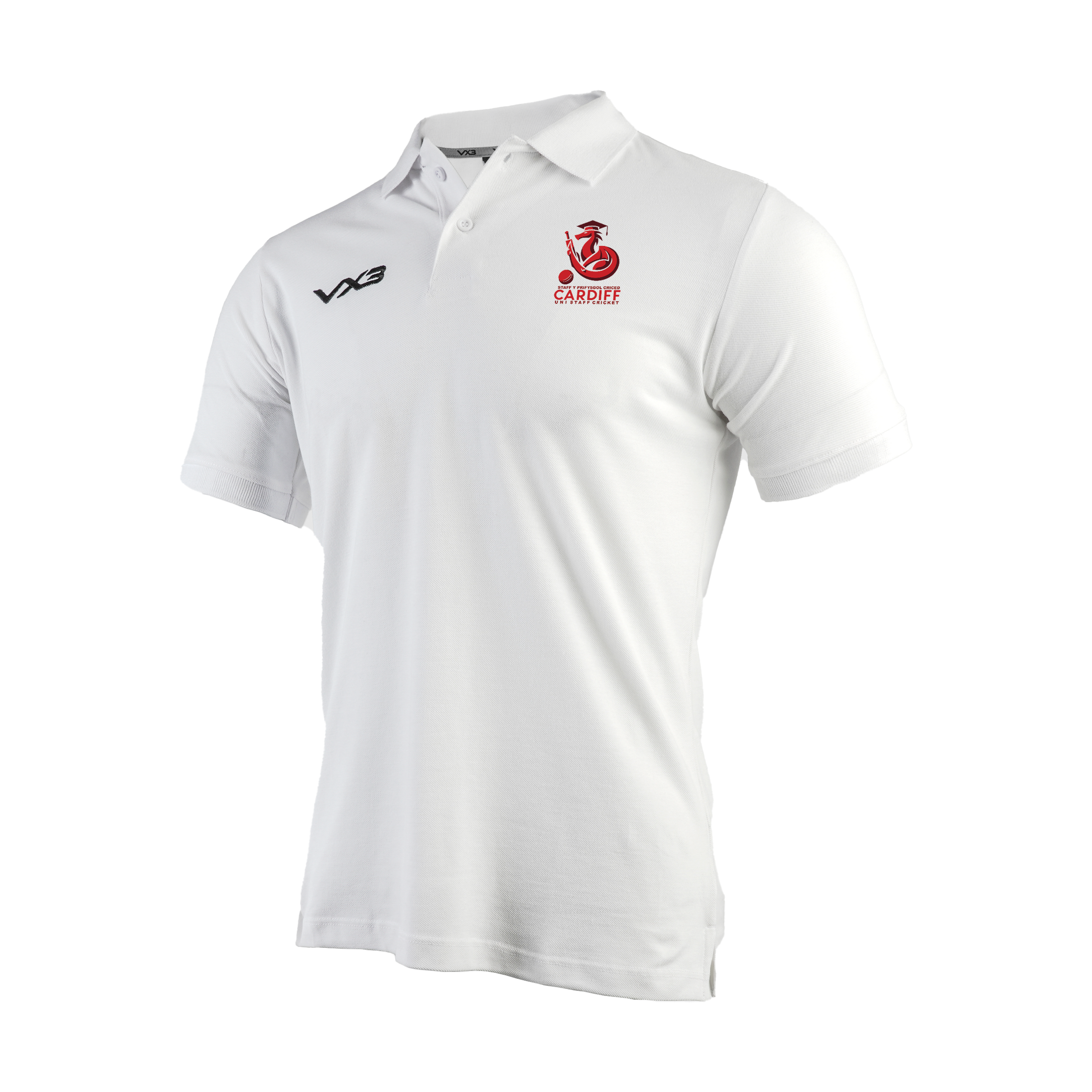 Cardiff University Staff CC Primus Polo Shirt White