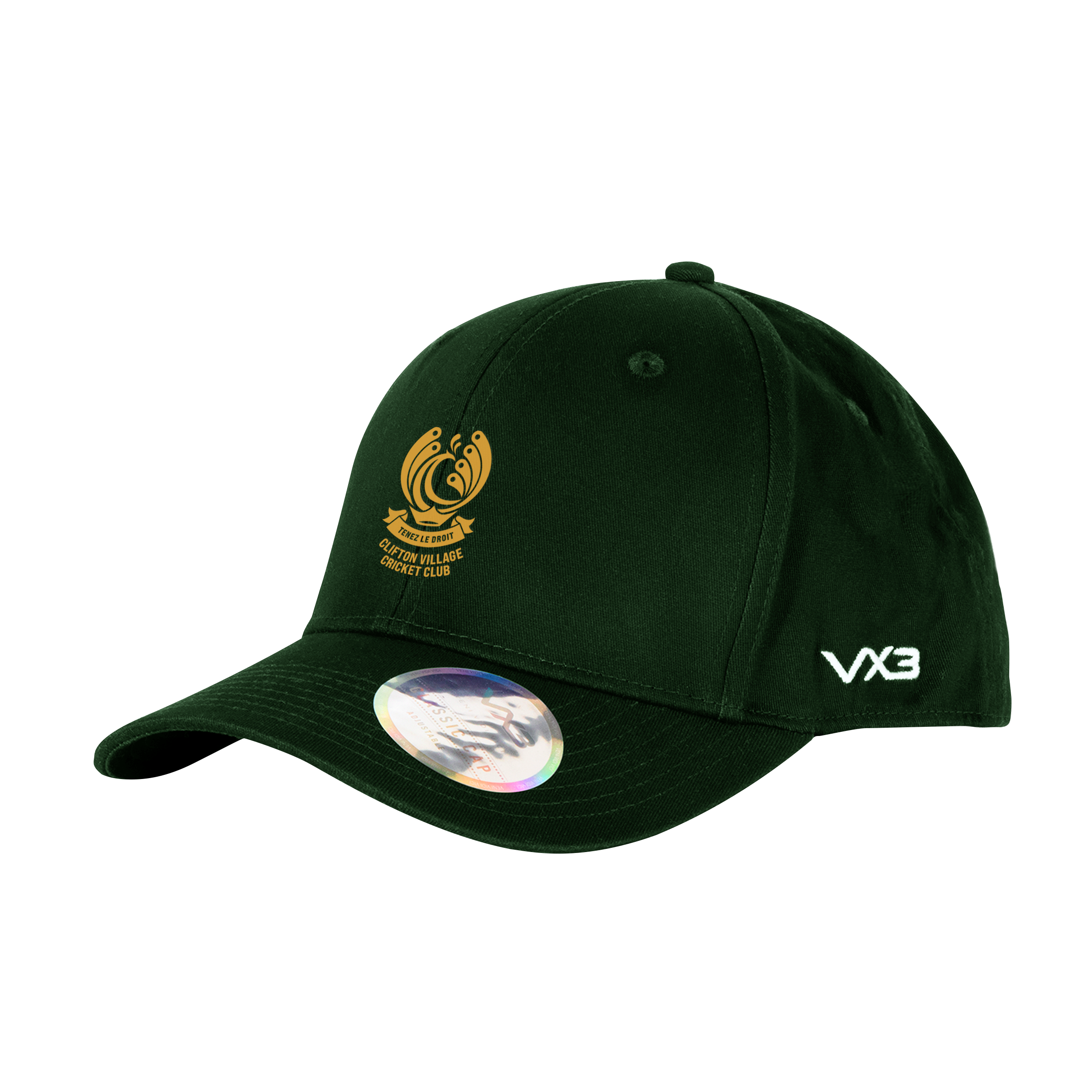 Clifton Village CC Classic Cap Bottle Green