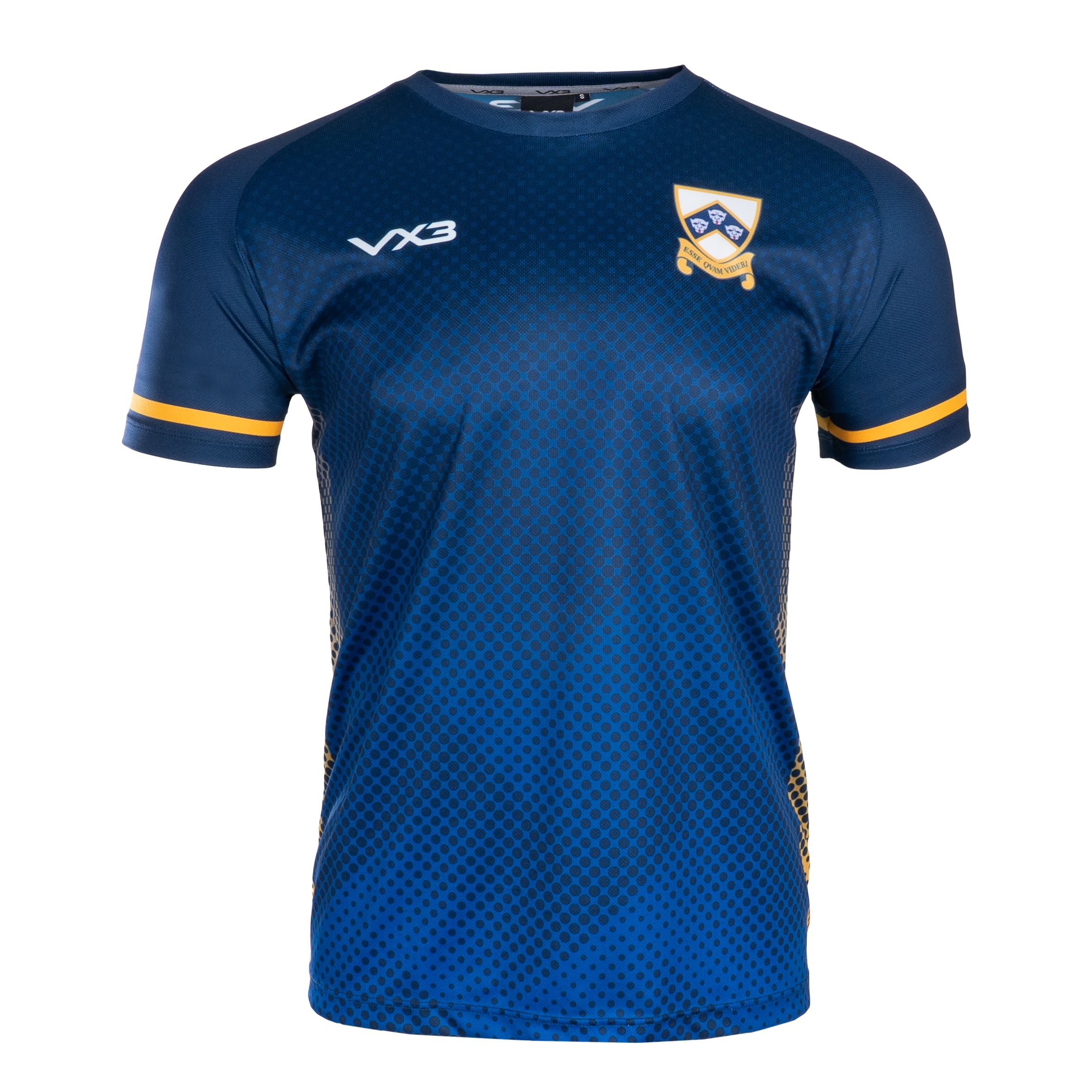 Colyton Grammar School Tee Navy/Hero Blue/Amber
