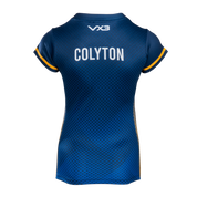 Colyton Grammar School Women's Tee Navy/Hero Blue/Amber