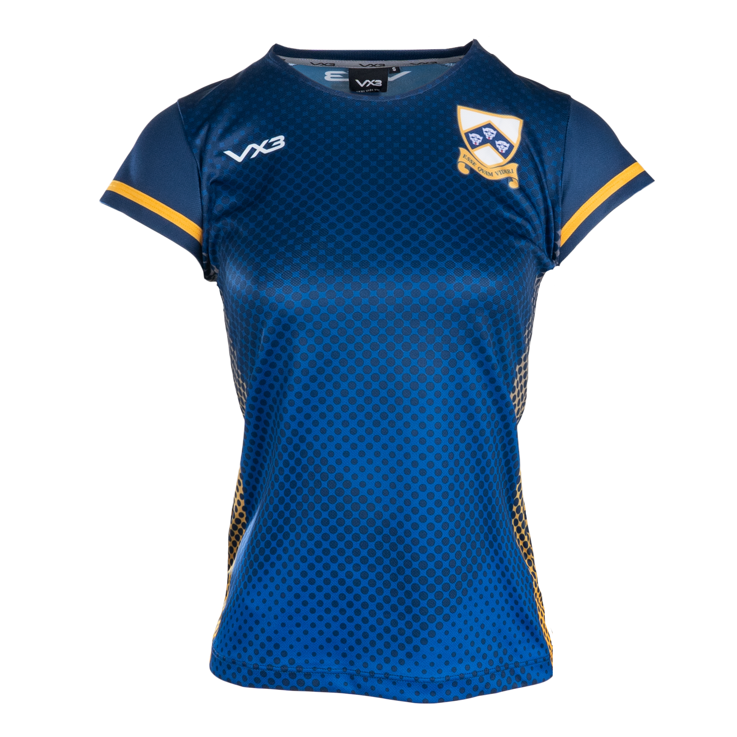 Colyton Grammar School Women's Tee Navy/Hero Blue/Amber