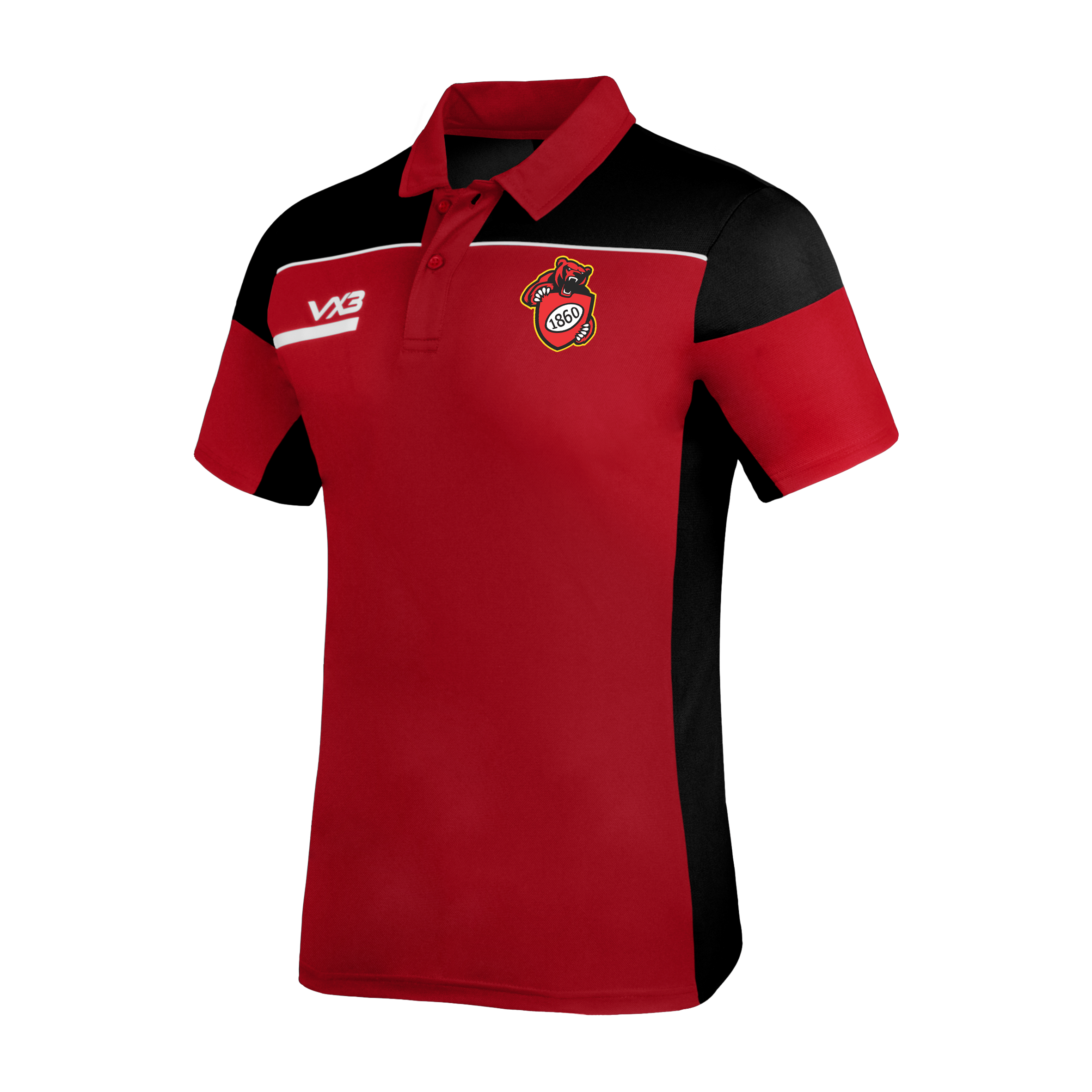 AQUX ポロパン Puppy Logo Guard Polo Red M Congleton Bears RUFC Opus Polo - Red Black – VX3