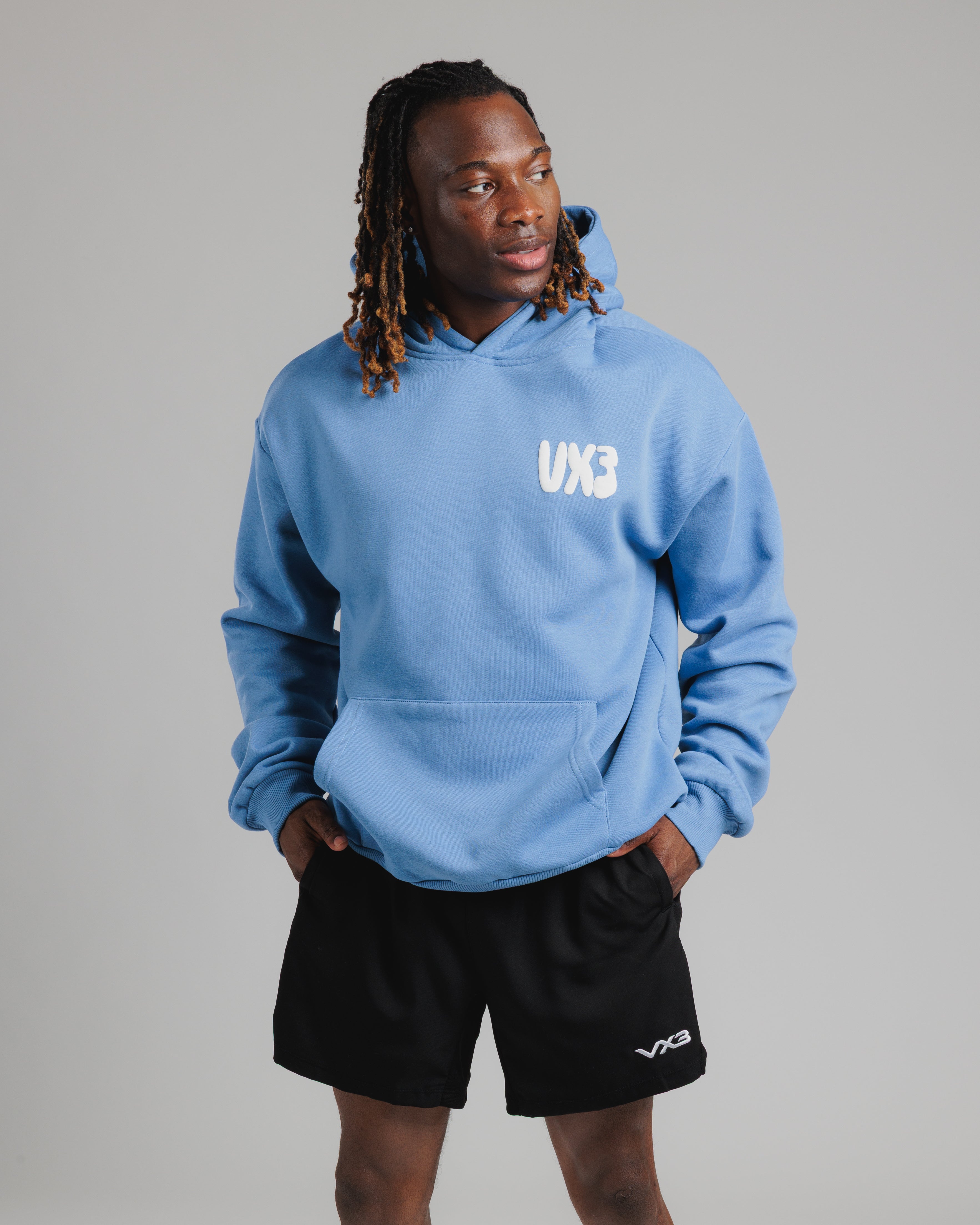 Conquer Club Hoodie Pacific/Pure White