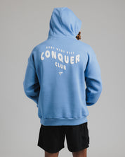 Conquer Club Hoodie Pacific/Pure White