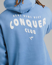 Conquer Club Hoodie Pacific/Pure White