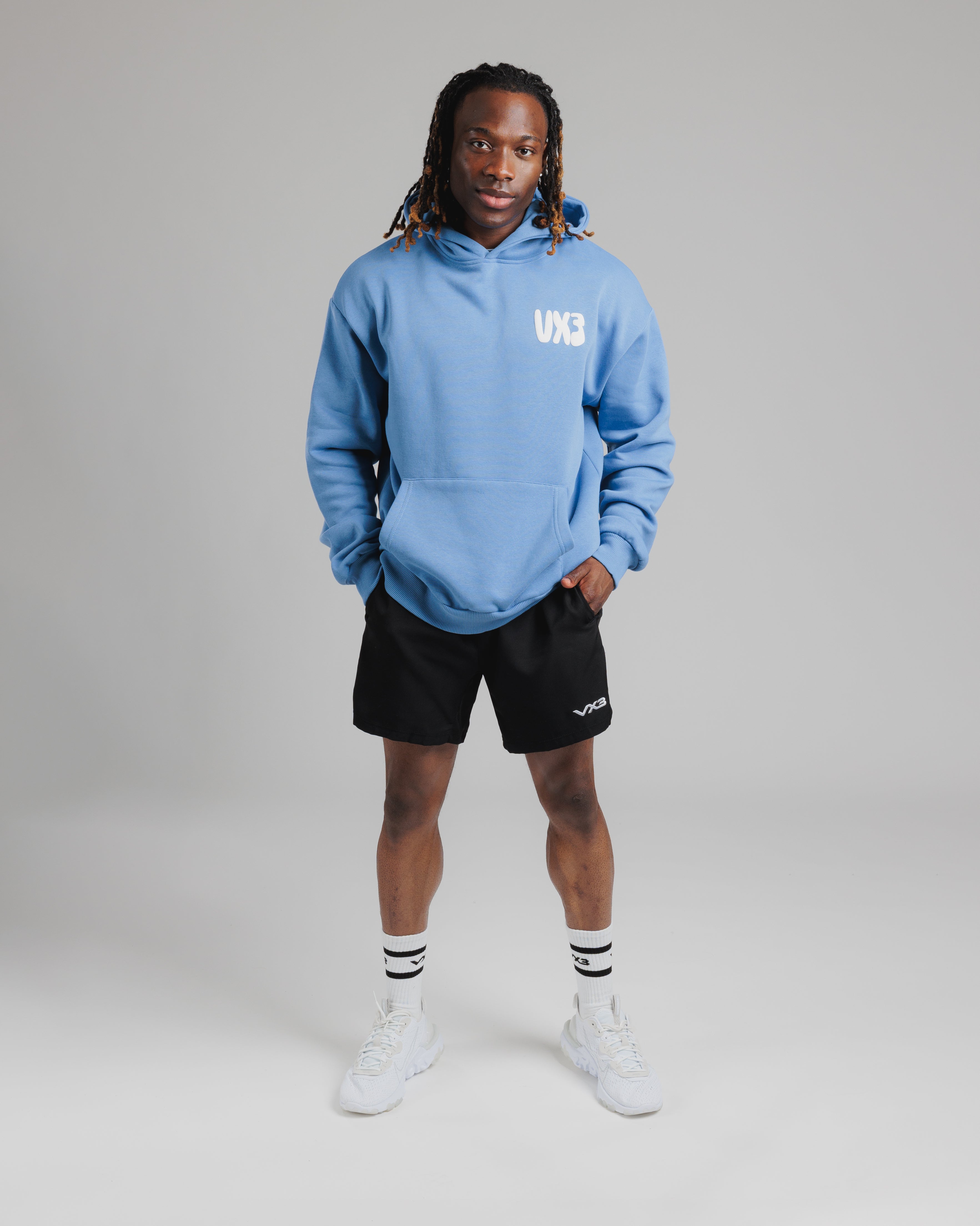 Conquer Club Hoodie Pacific/Pure White