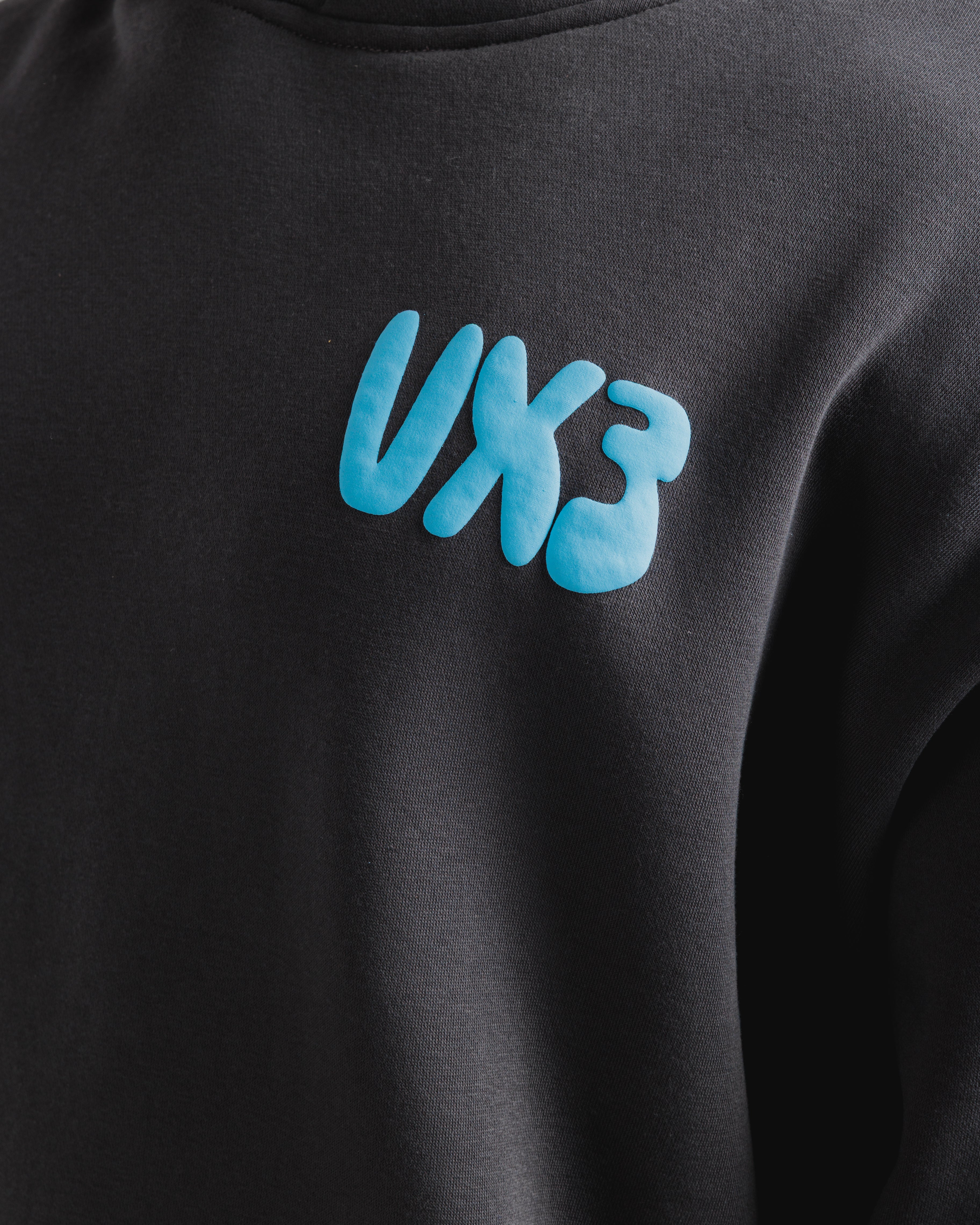 Conquer Club Hoodie Carbon/Baby Blue