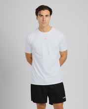 Conquer Tee White/Hot Pink