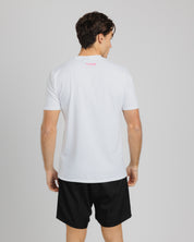 Conquer Tee White/Hot Pink
