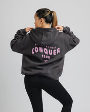 Conquer Club Hoodie Carbon/Lilac Women