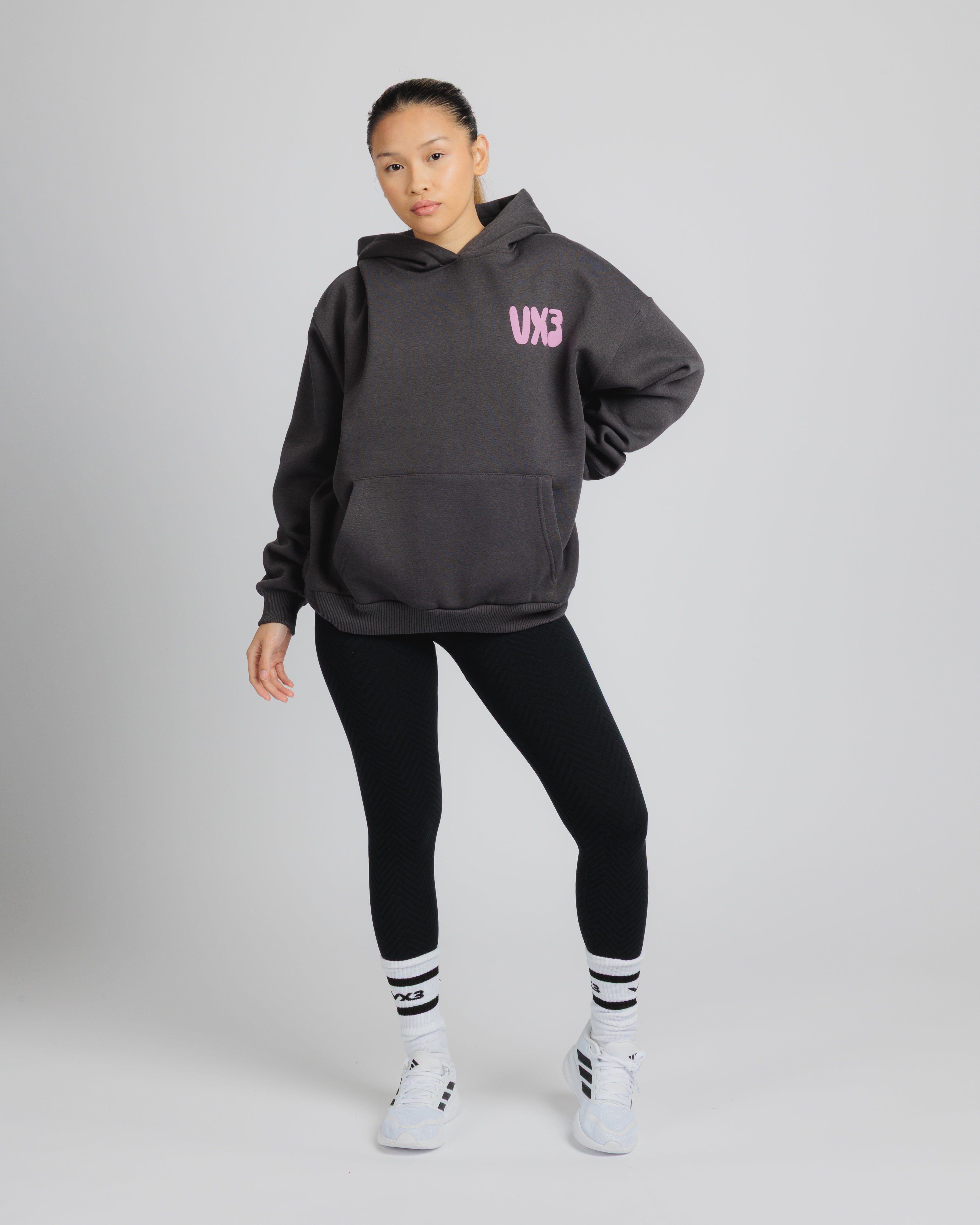 Conquer Club Hoodie Carbon/Lilac Women