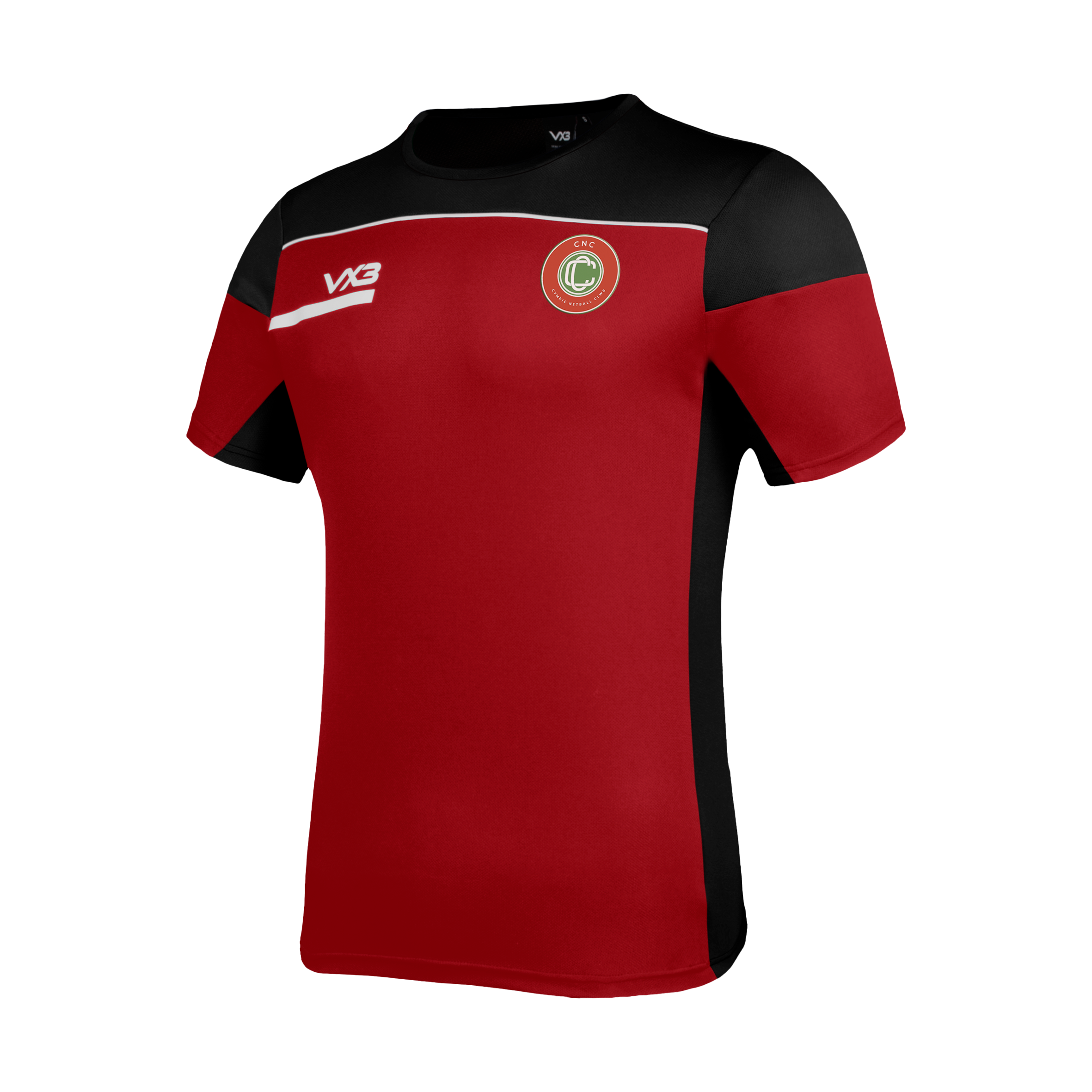 Cymric Netball Opus Tee - Red/Black