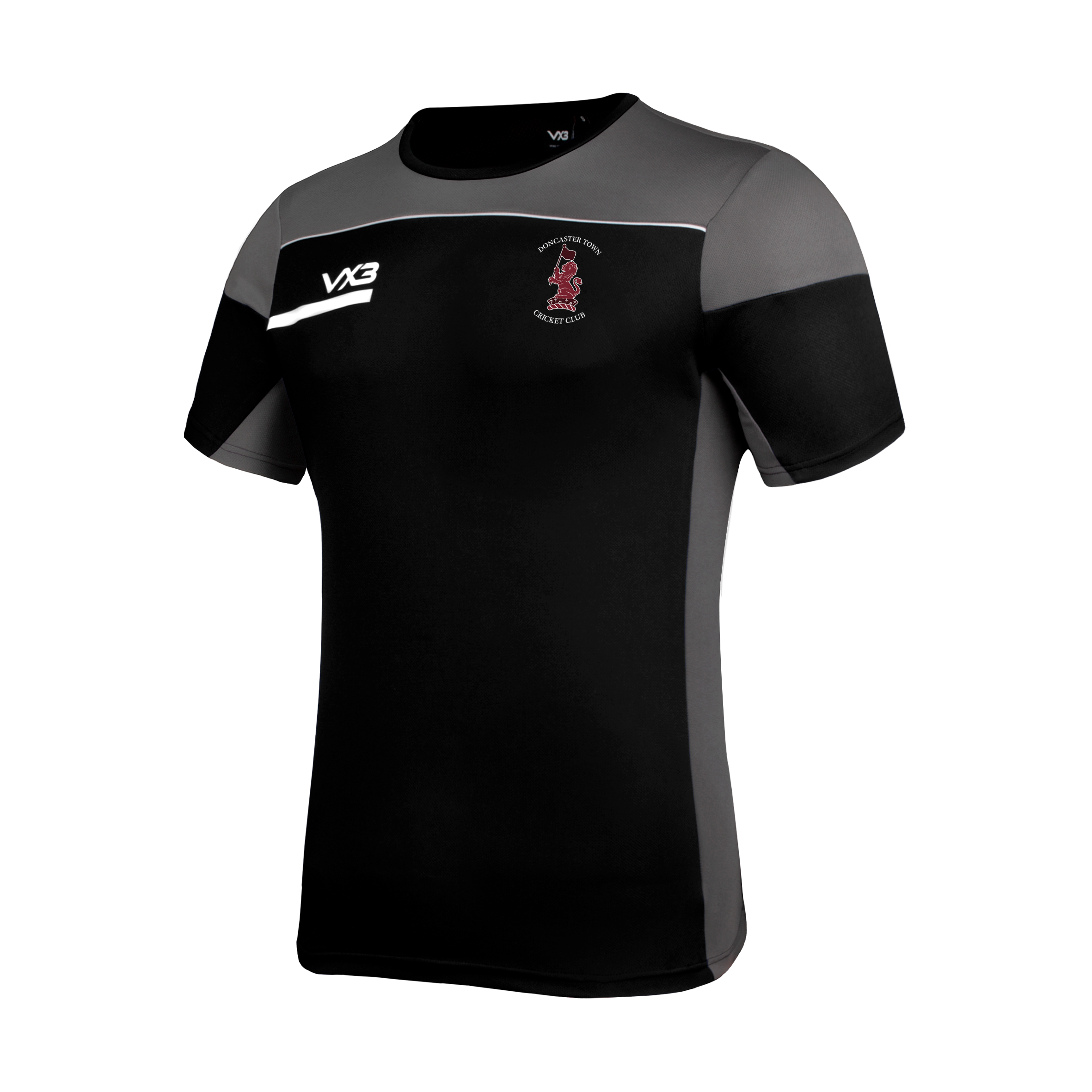 Doncaster Town Cricket Club Opus Tee - Black Grey