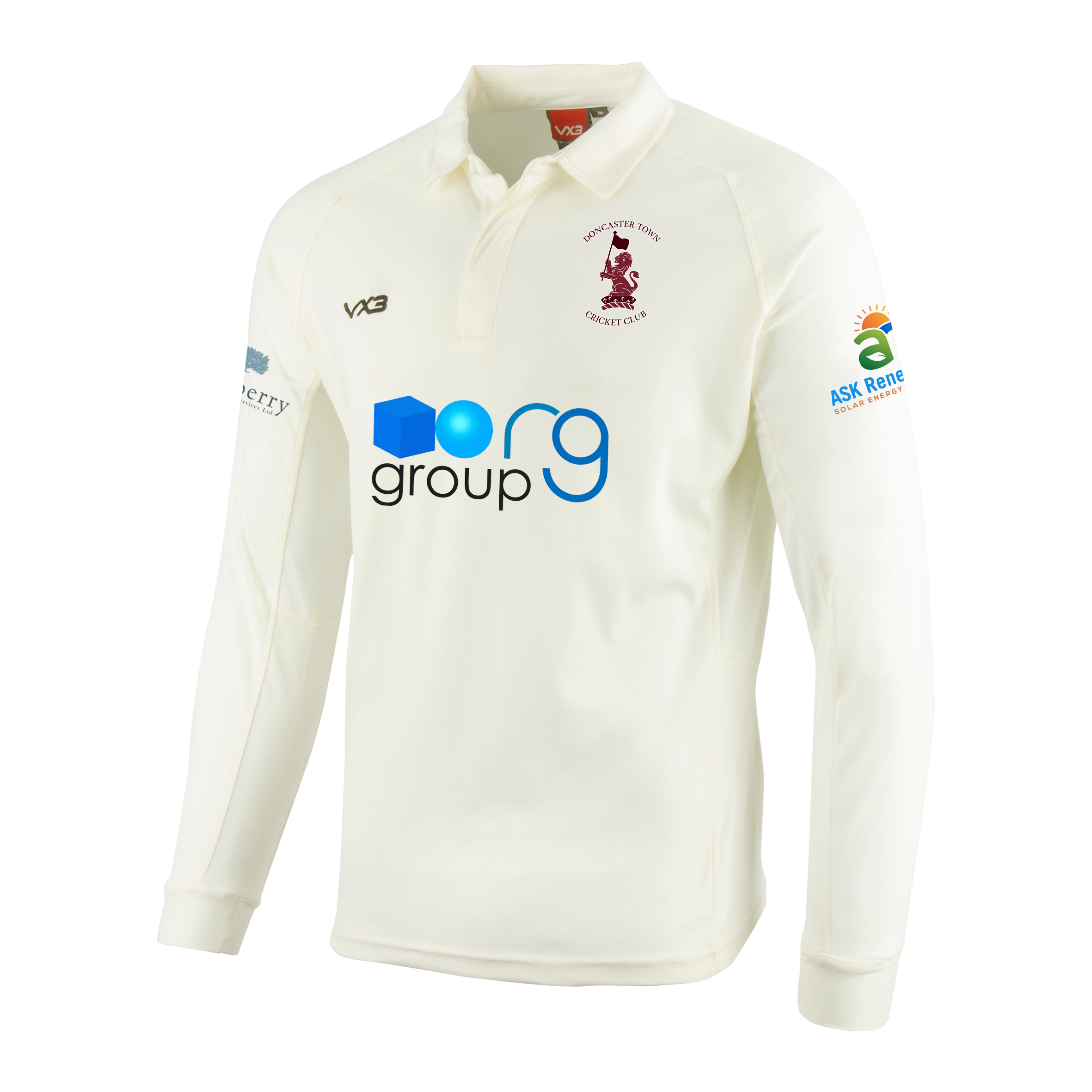 Doncaster Town Cricket Club Cricket Whites Long Sleeve Shirt