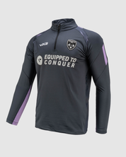 Dragons RFC 24/25 Womens Half Zip Top - Gun Metal Grey/Lavender