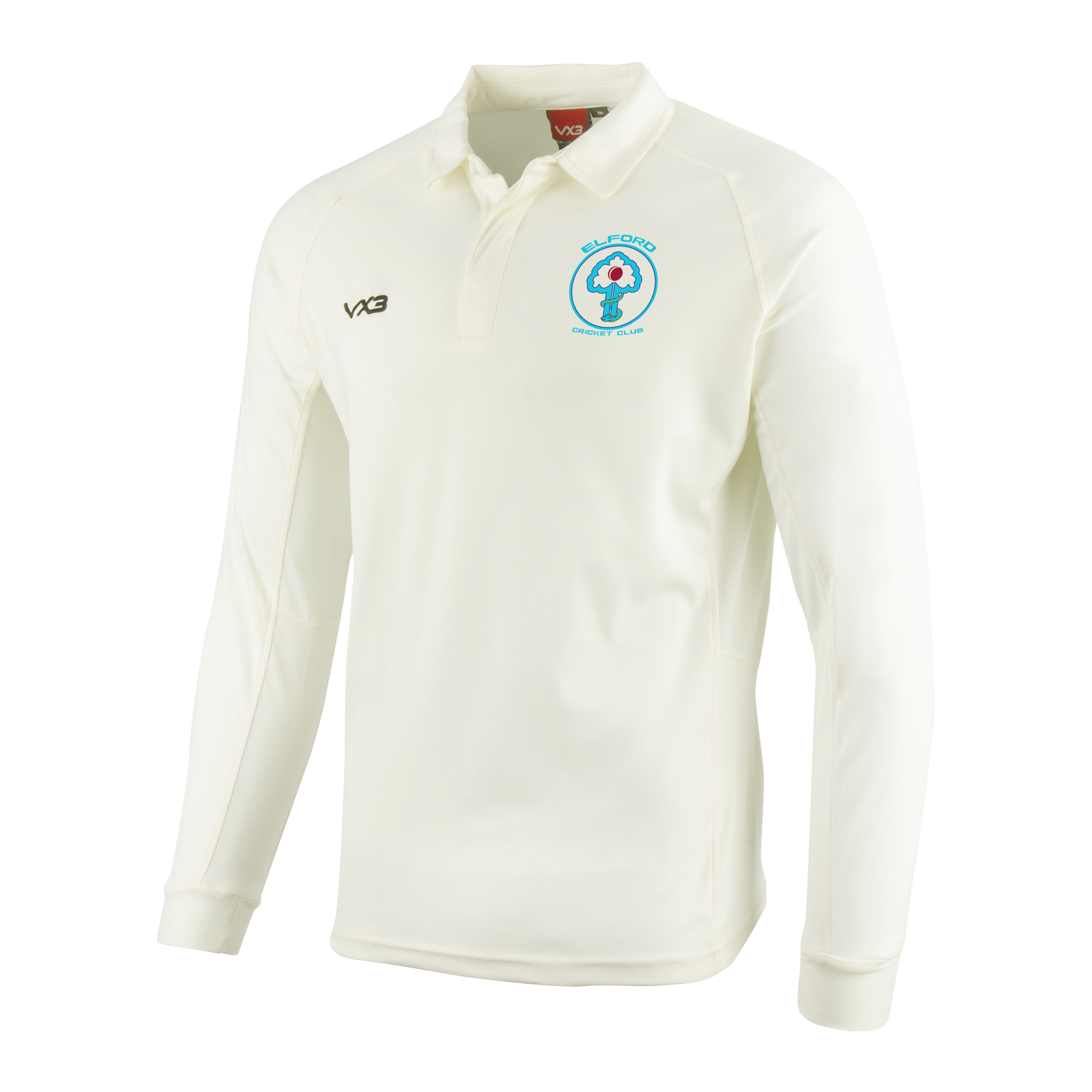 Elford Cricket Club Cricket Whites Youth Long Sleeve Shirt