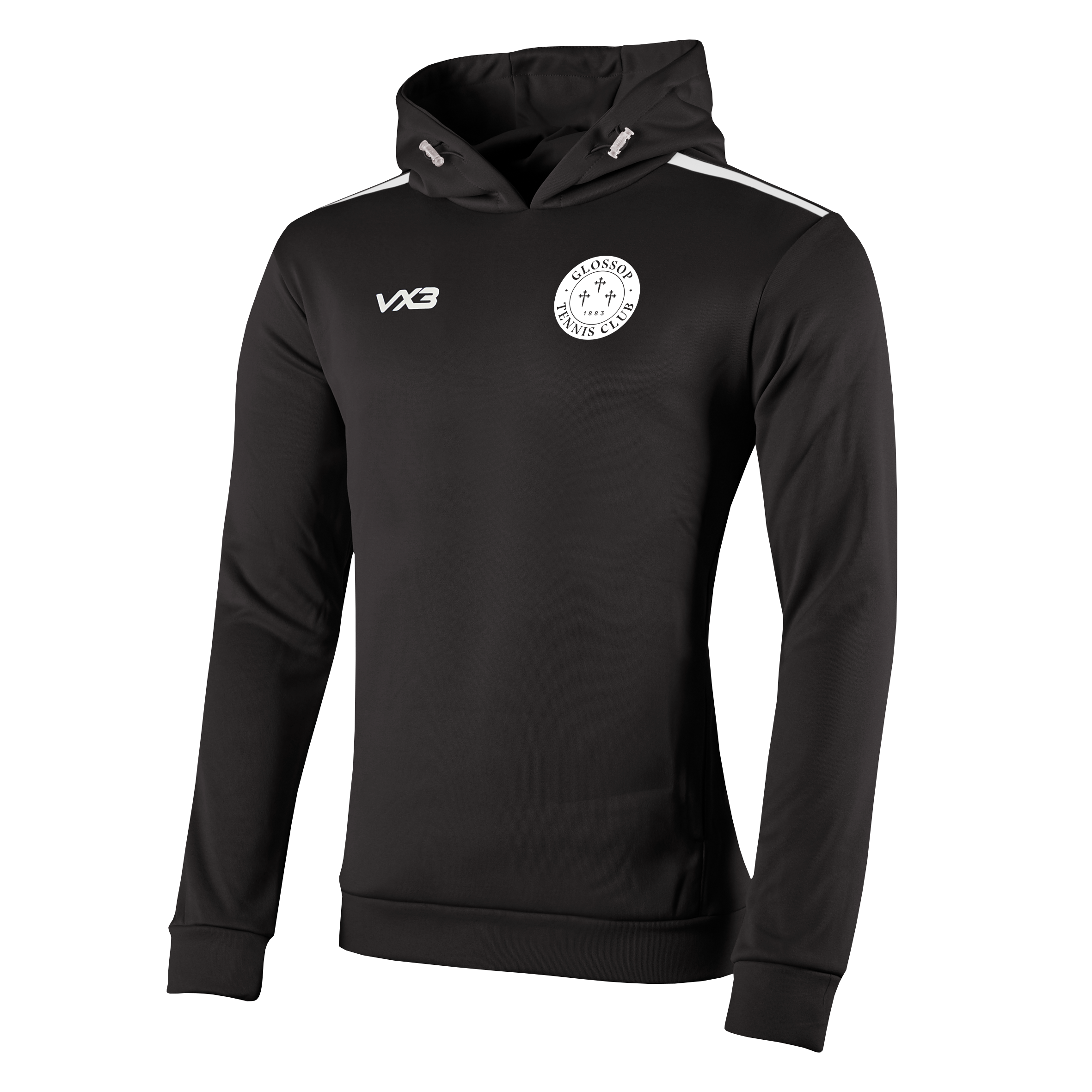 Glossop Tennis Club Black Fortis Youth Hoodie