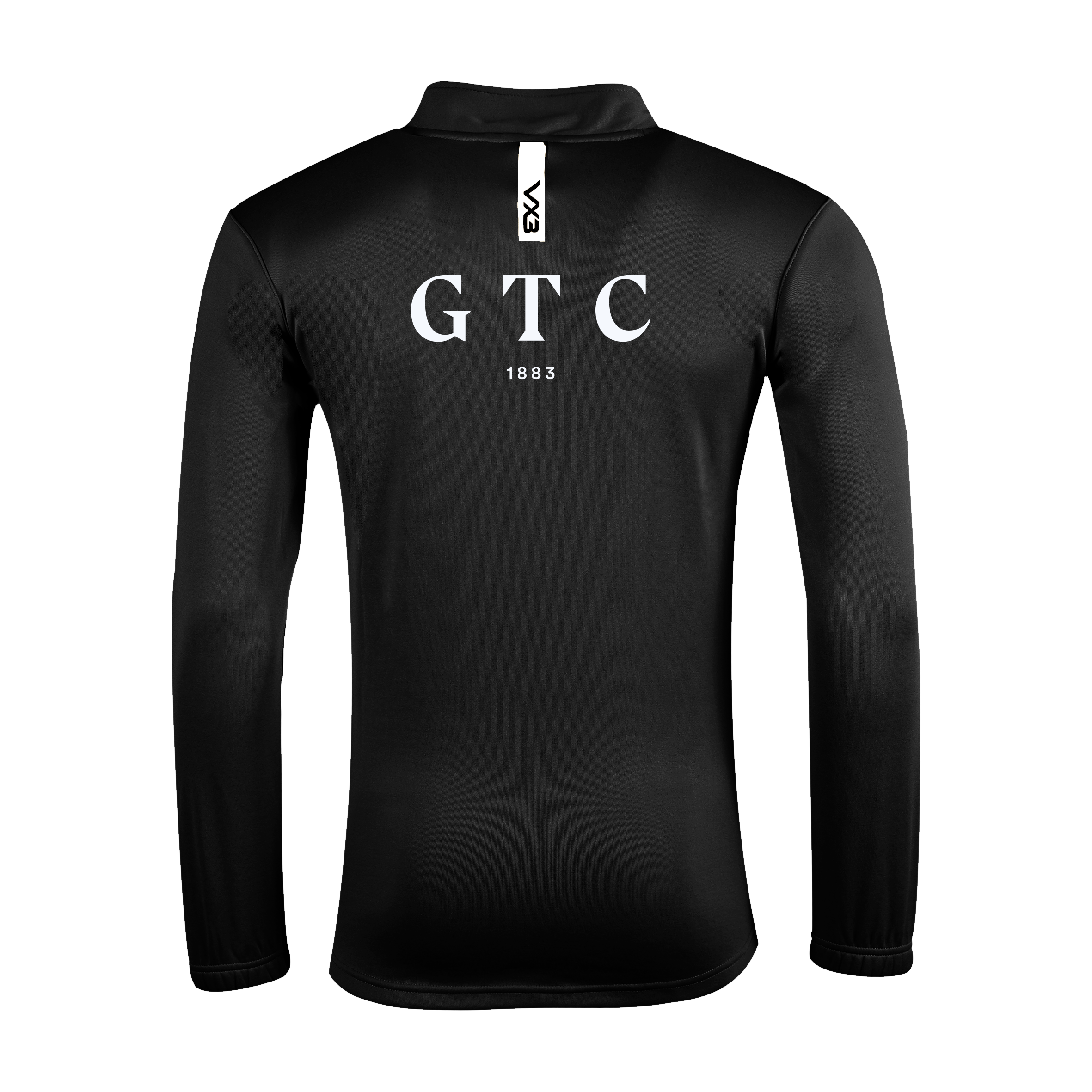 Glossop Tennis Club Fortis Quarter Zip Sweat - Black/White
