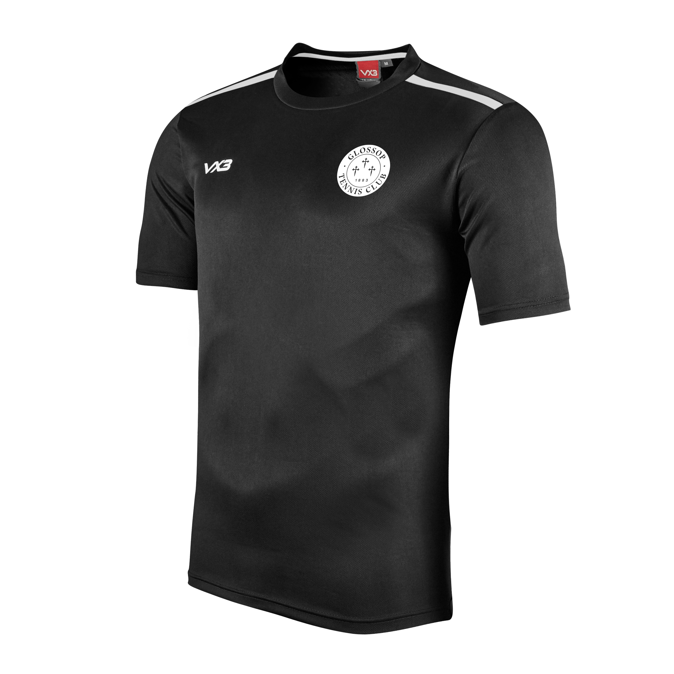 Glossop Tennis Club Black Fortis Tee