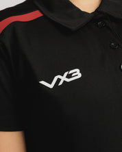 Fortis Ladies Polo Black/Red
