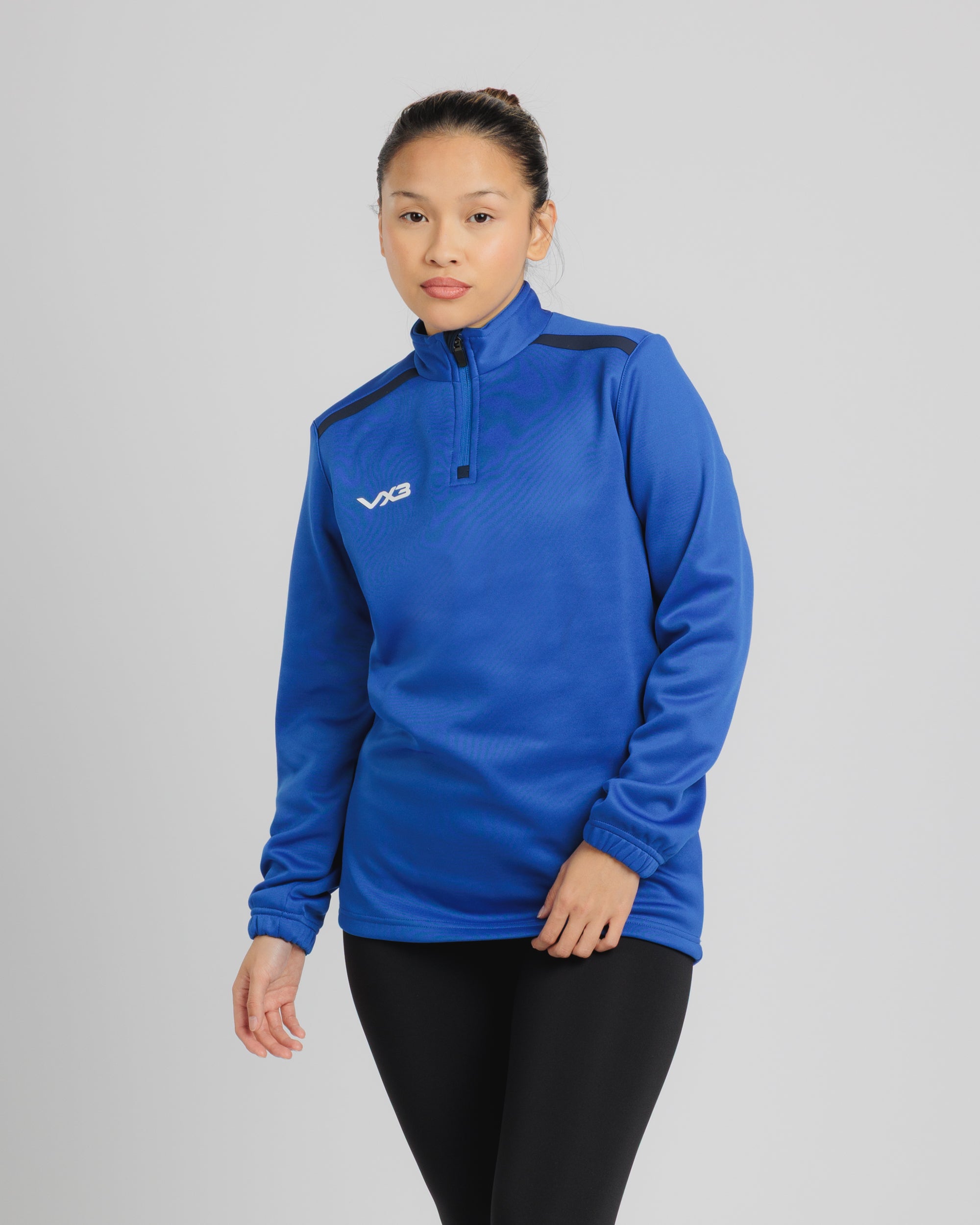 Fortis Ladies Half Zip Sweat Royal/Navy