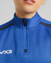 Fortis Ladies Half Zip Sweat Royal/Navy