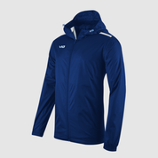 Fortis Full Zip Rain Jacket Navy/White