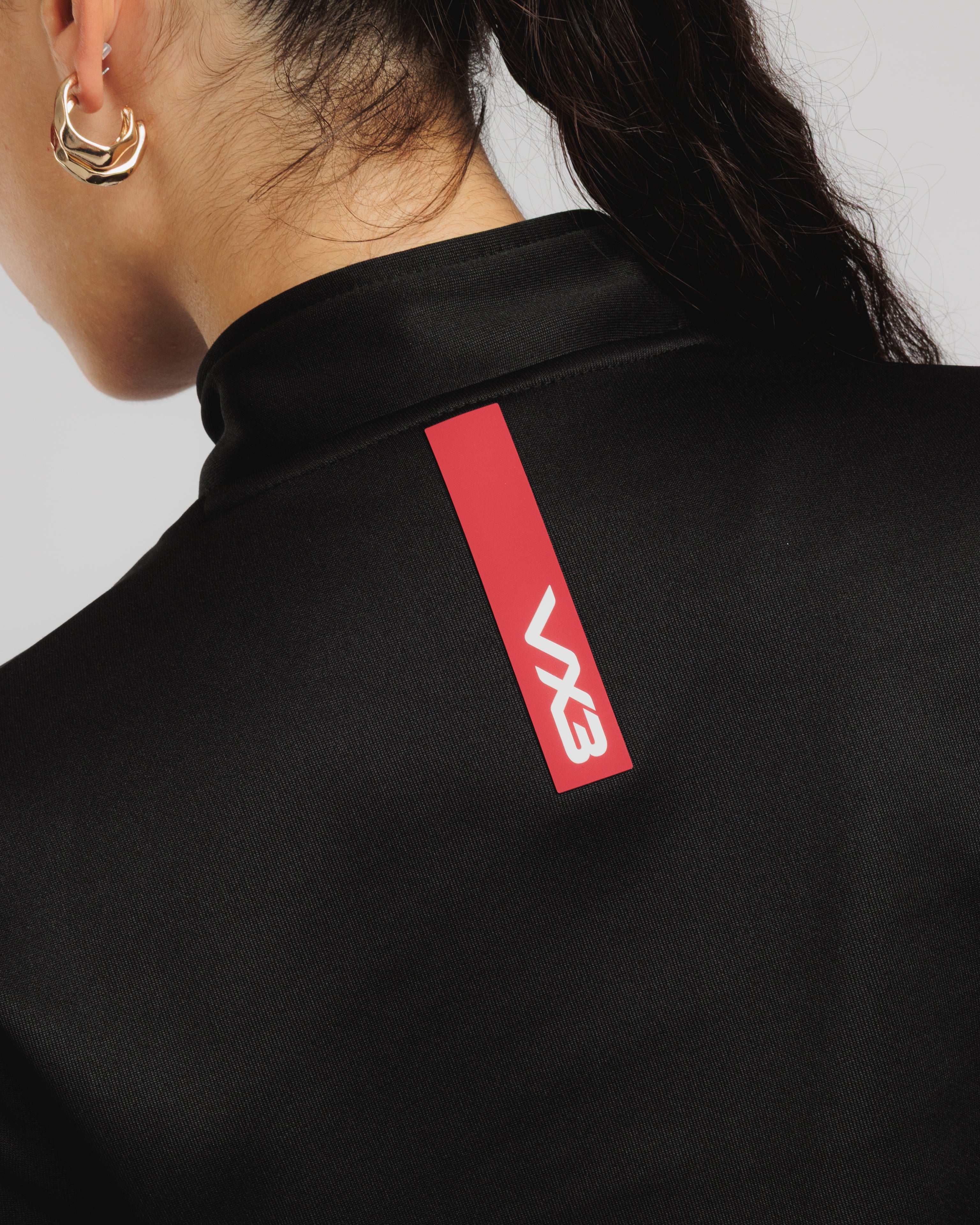 Fortis Ladies Quarter Zip Sweat Black/Red