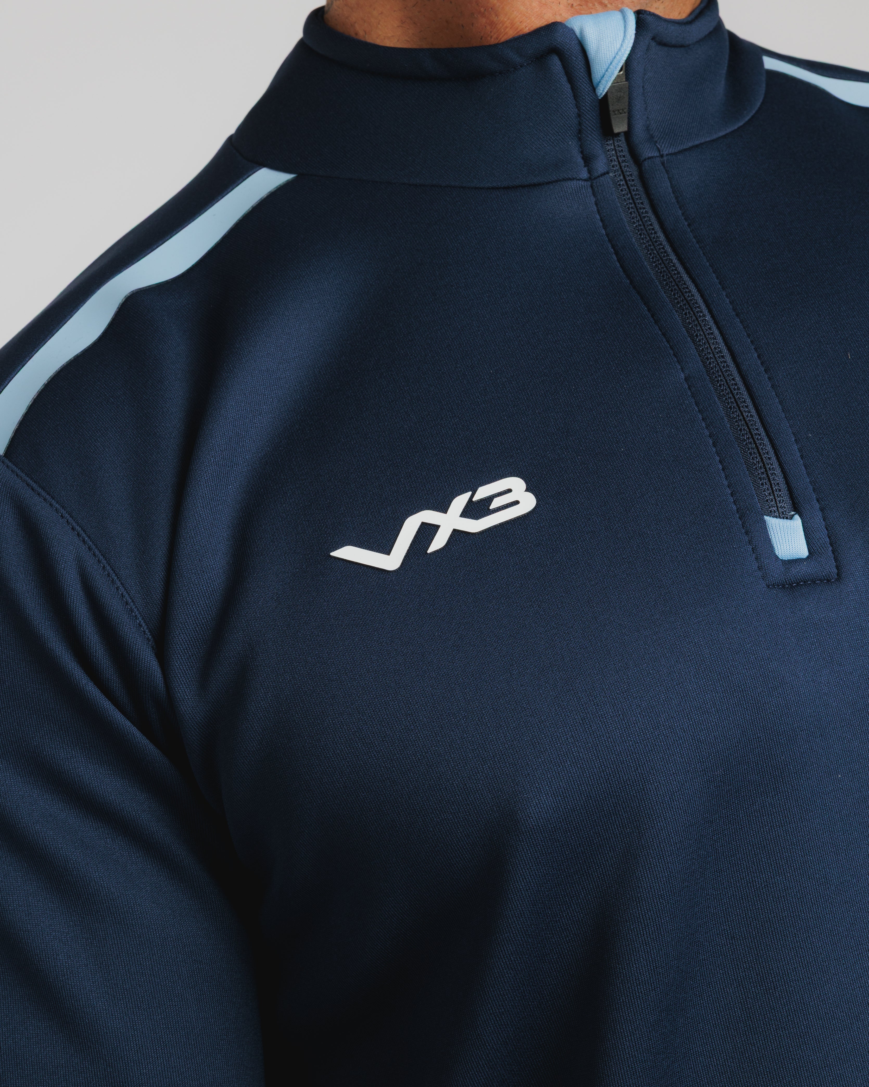 Fortis Quarter Zip Sweat Navy/Sky