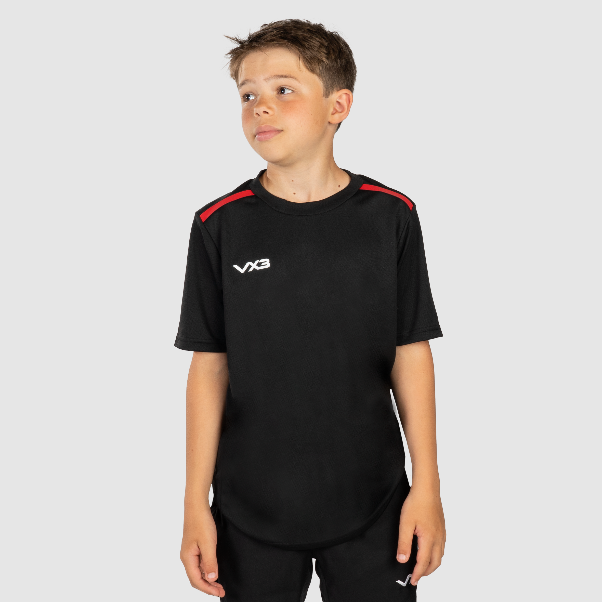Fortis Youth Tee Black/Red