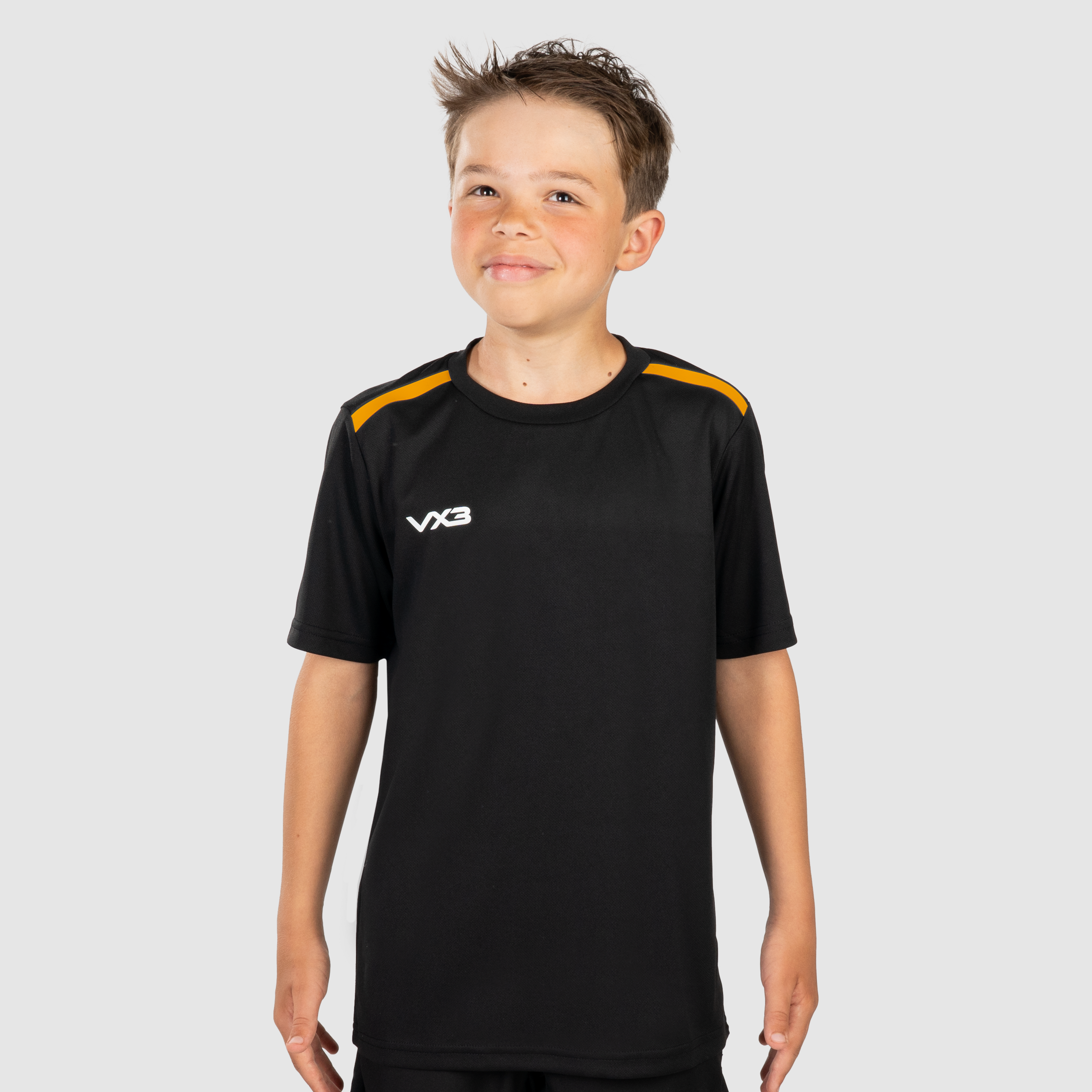 Fortis Youth Tee Black/Amber