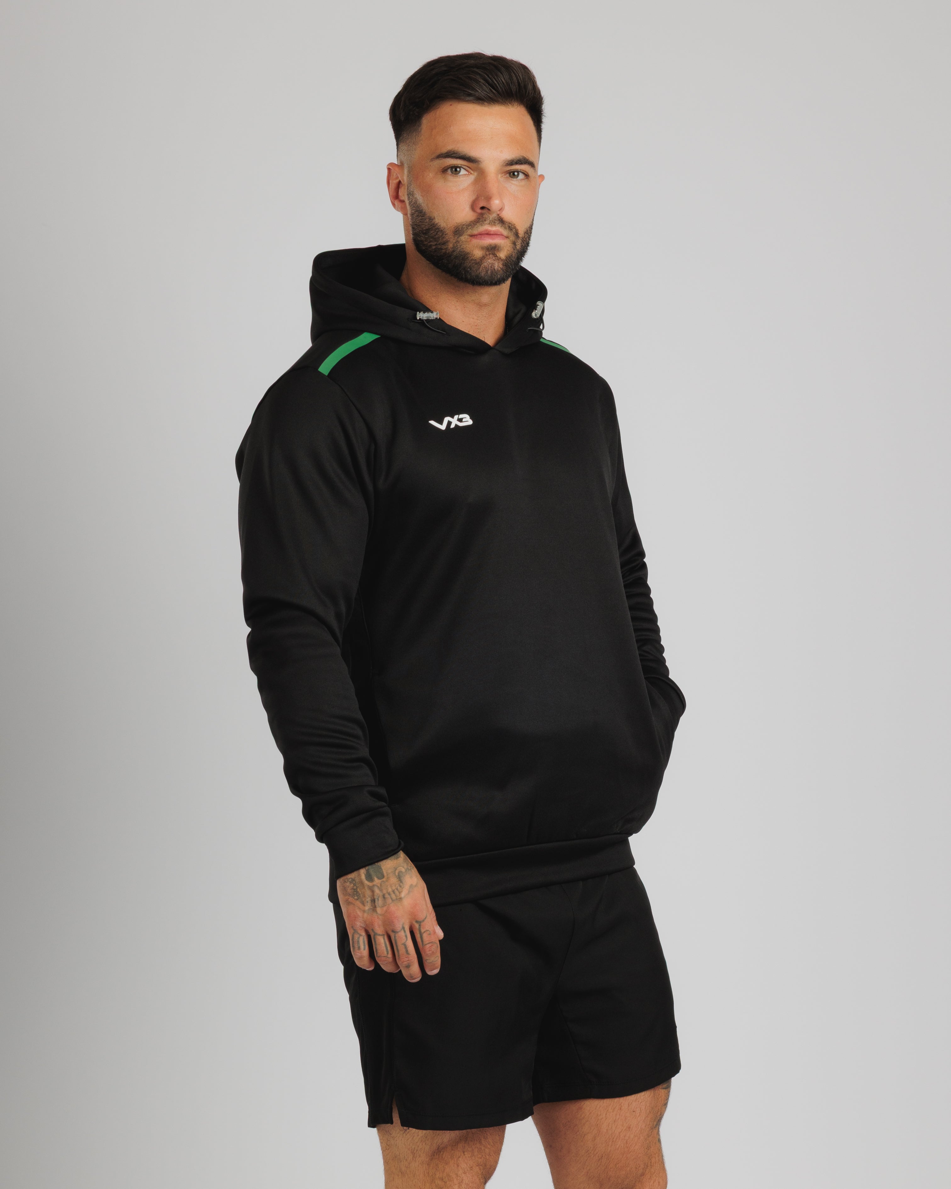 Fortis Hoodie Black/Emerald