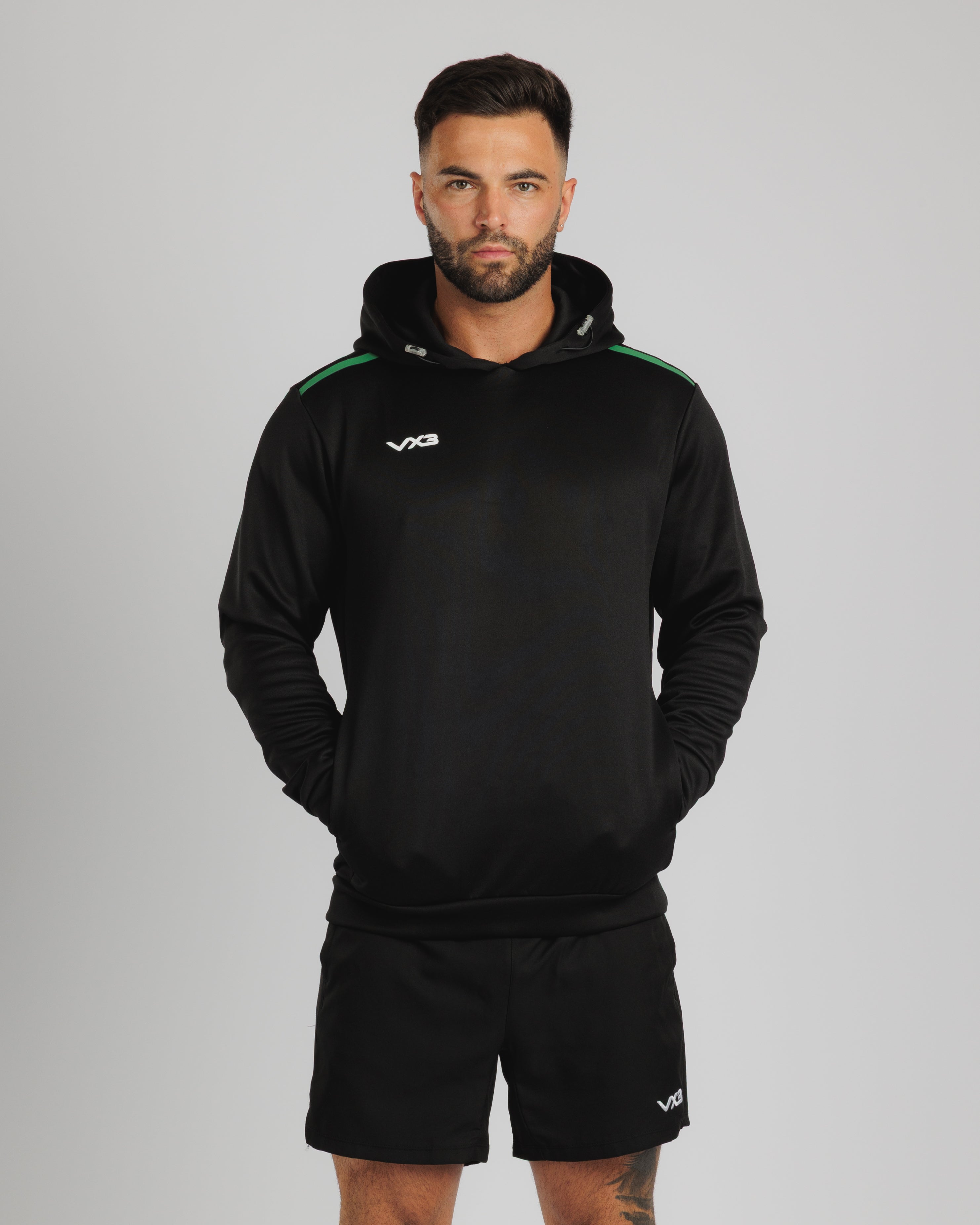 Fortis Hoodie Black/Emerald