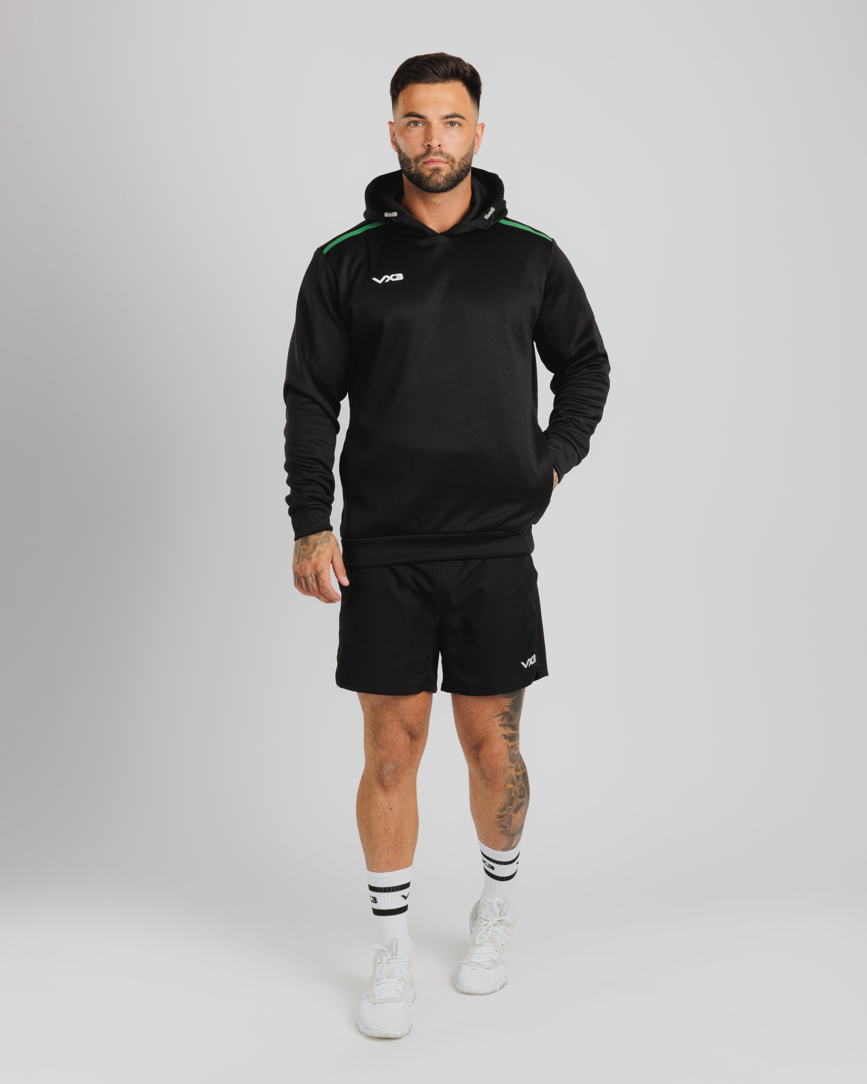 Fortis Hoodie Black/Emerald