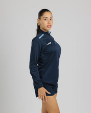 Fortis Ladies Quarter Zip Sweat Navy/Sky
