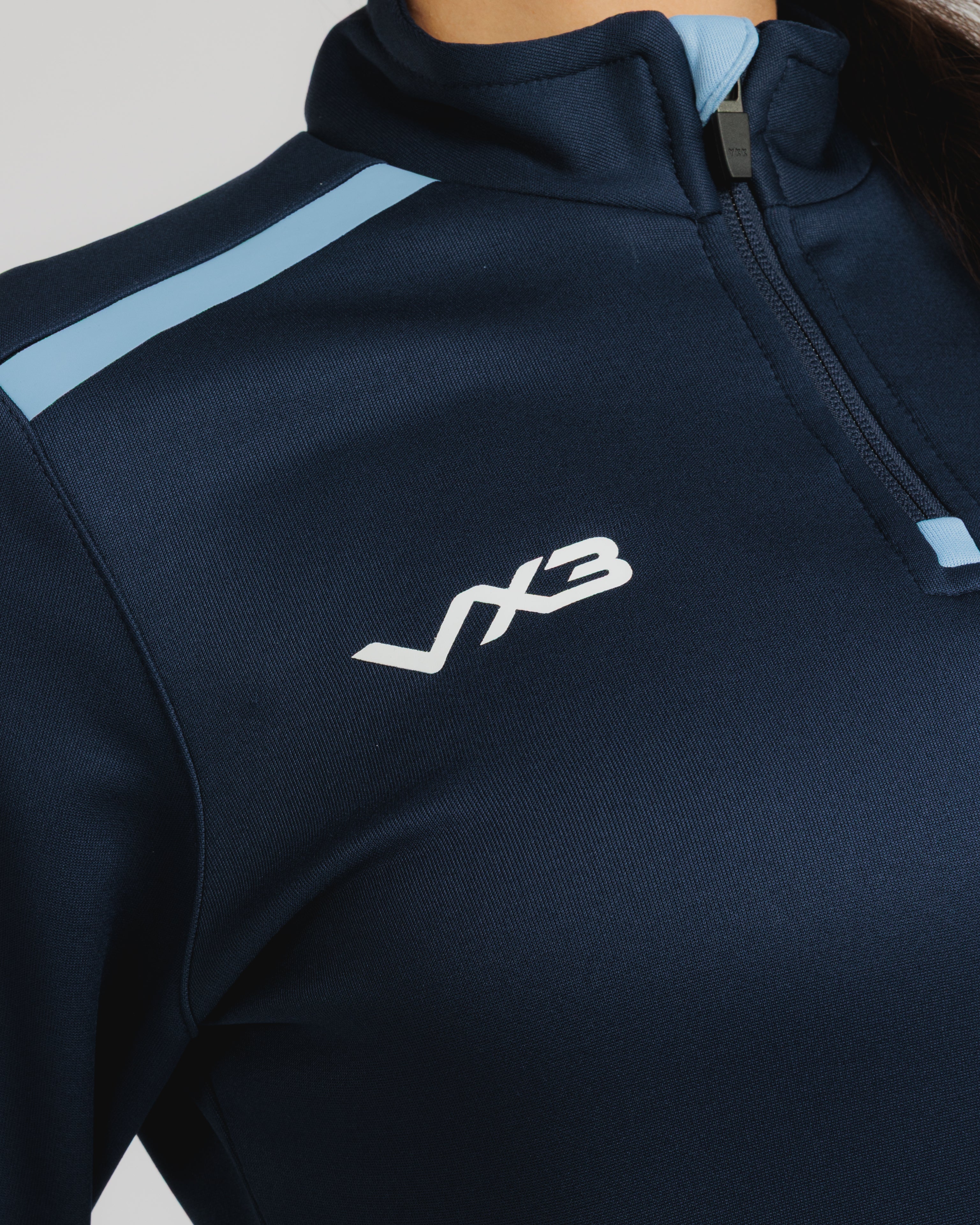 Fortis Ladies Quarter Zip Sweat Navy/Sky
