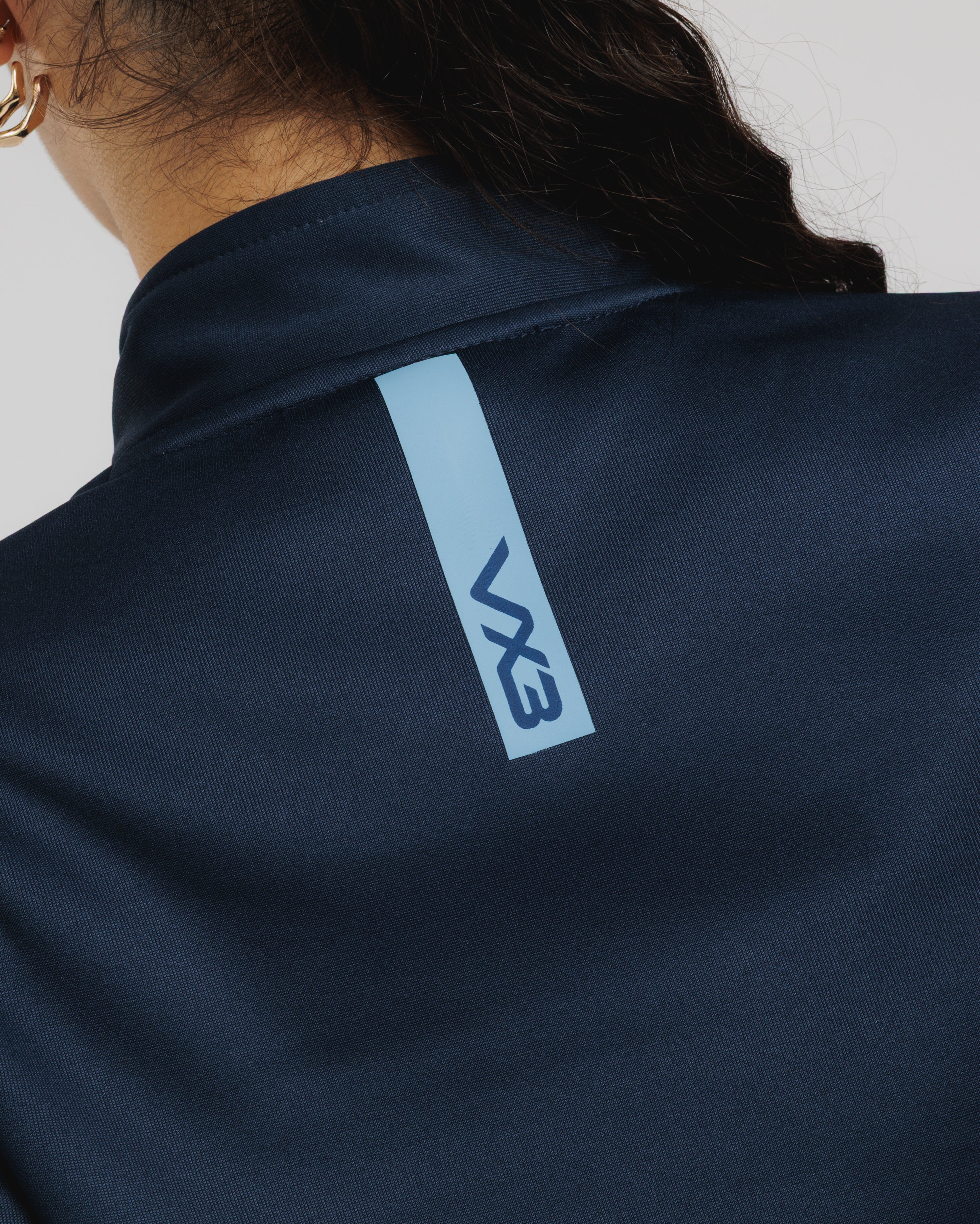 Fortis Ladies Quarter Zip Sweat Navy/Sky