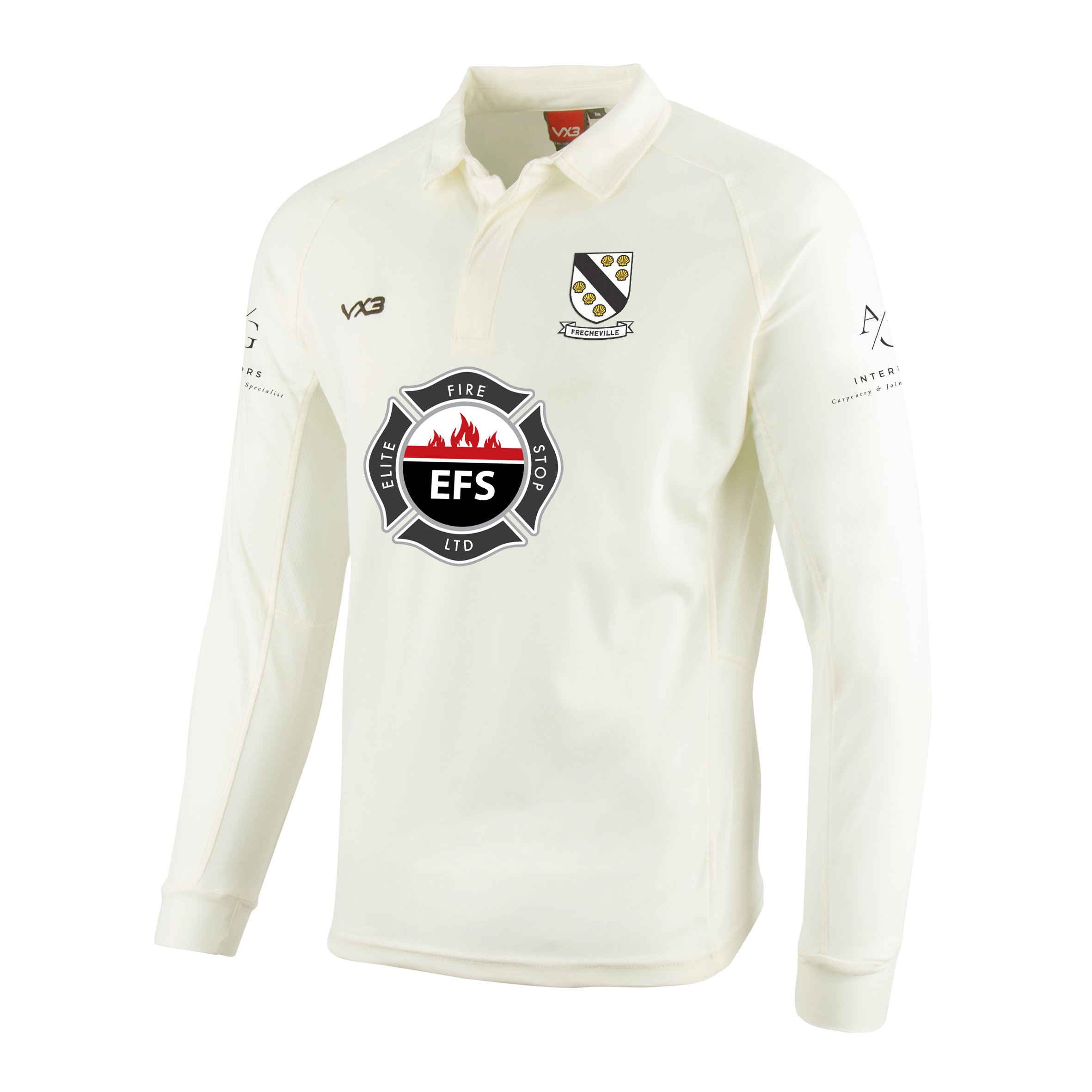 Frecheville CC Cricket Whites Youth Long Sleeve Shirt