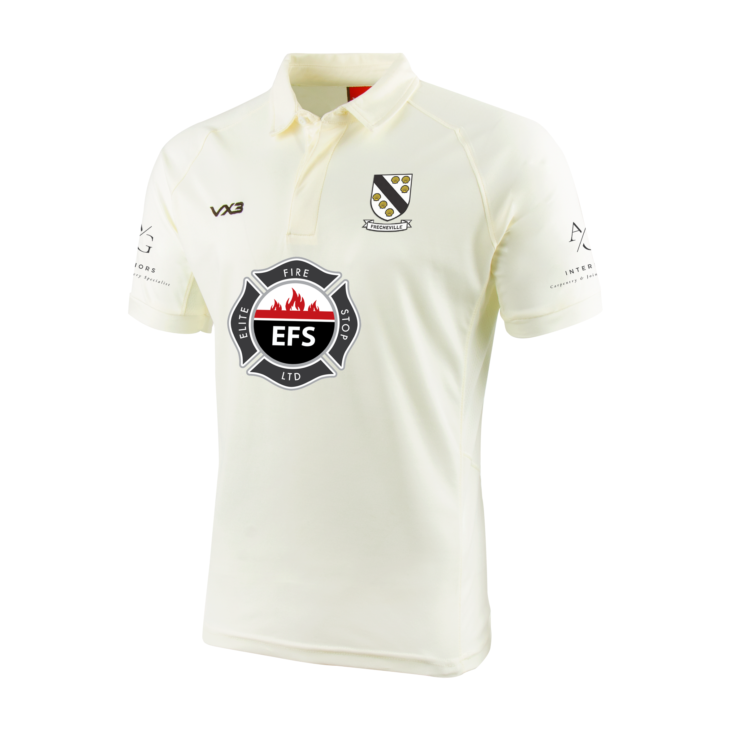 Frecheville CC Cricket Whites Youth Short Sleeve Shirt