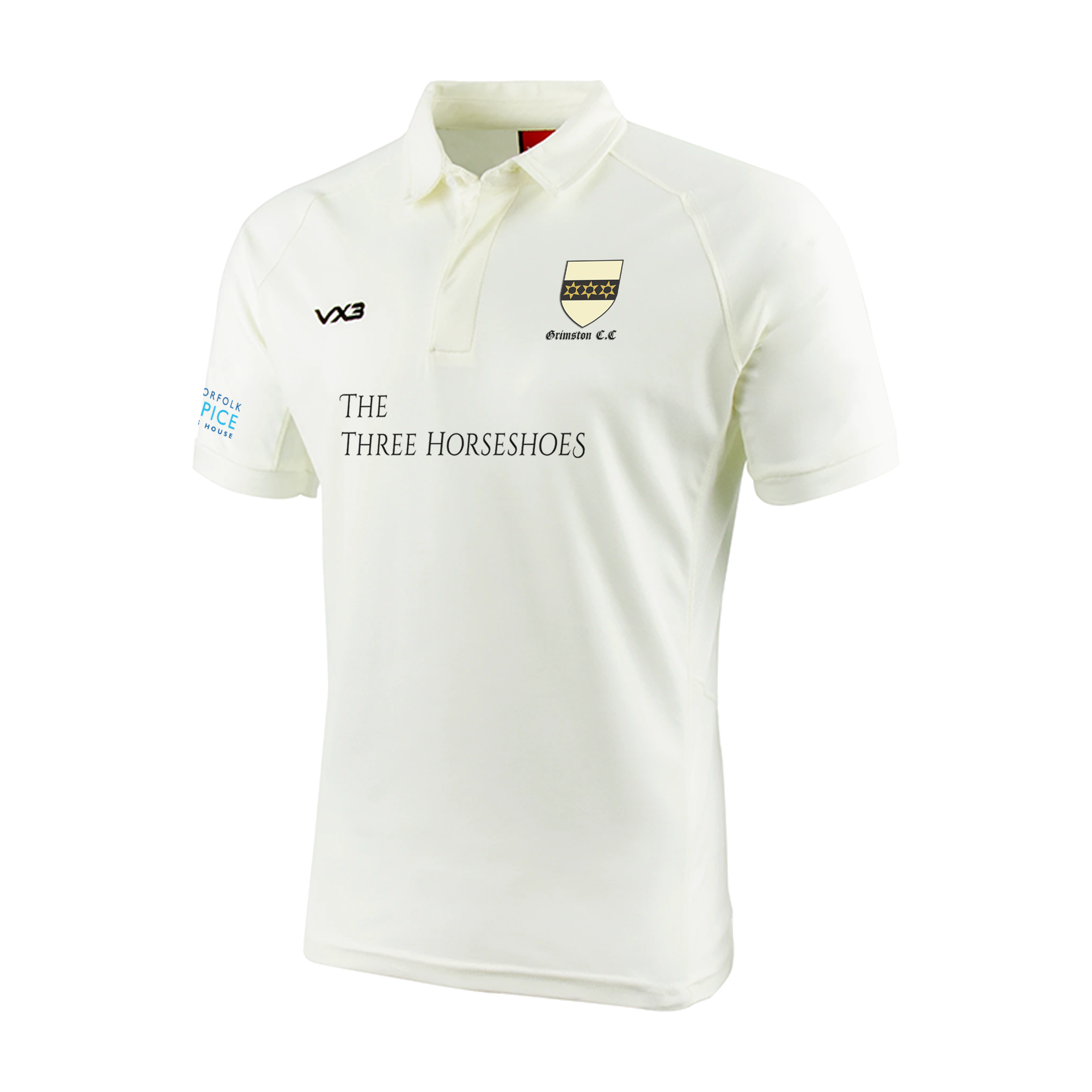 Grimston CC Ladies Whites Youth Short Sleeve Shirt