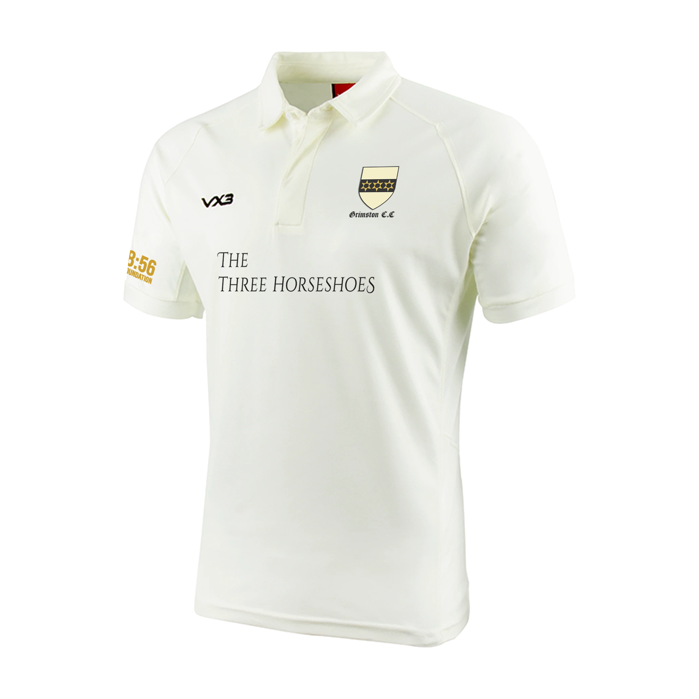 Grimston CC Mens Whites Youth Short Sleeve Shirt
