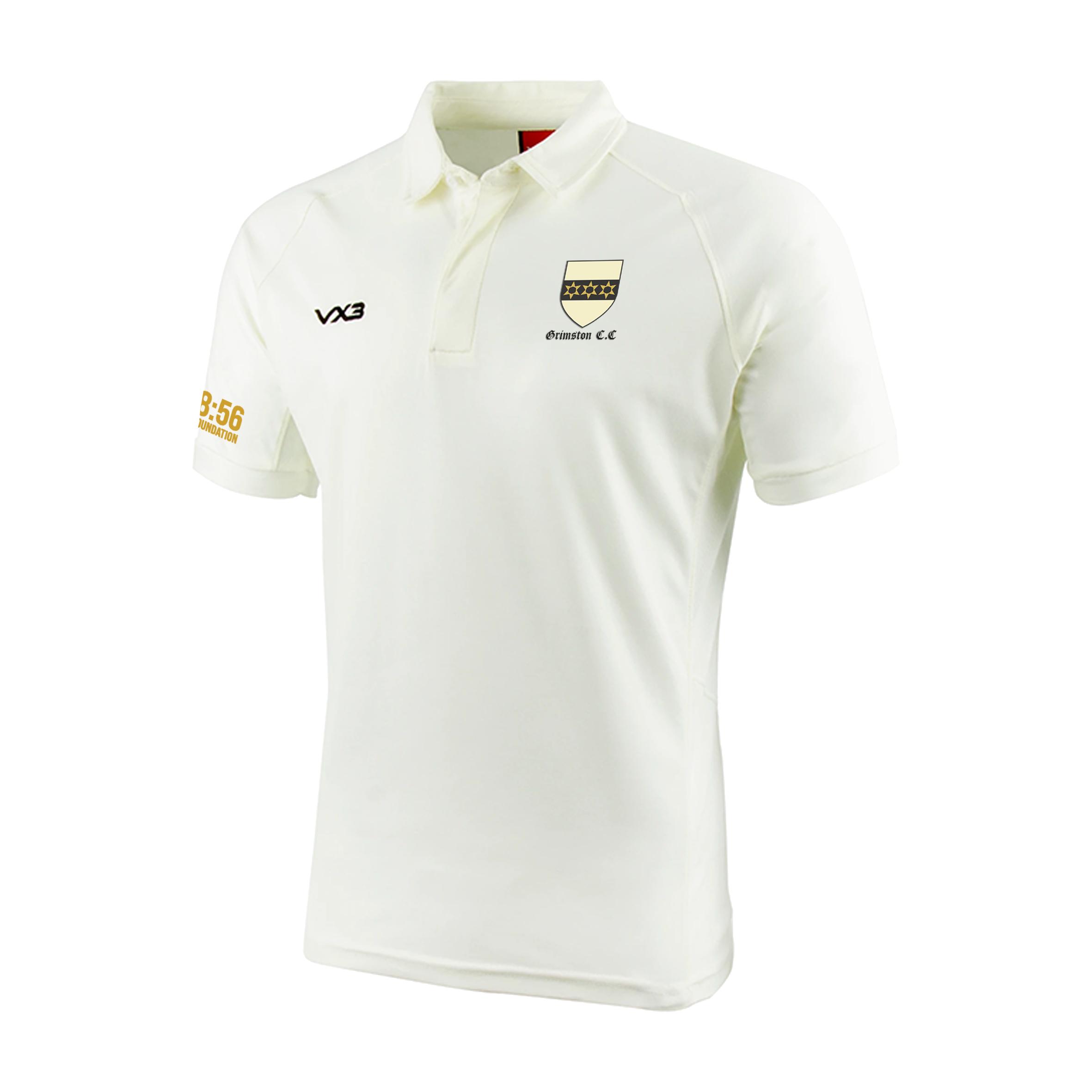 Grimston CC No Sponsor Whites Youth Short Sleeve Shirt
