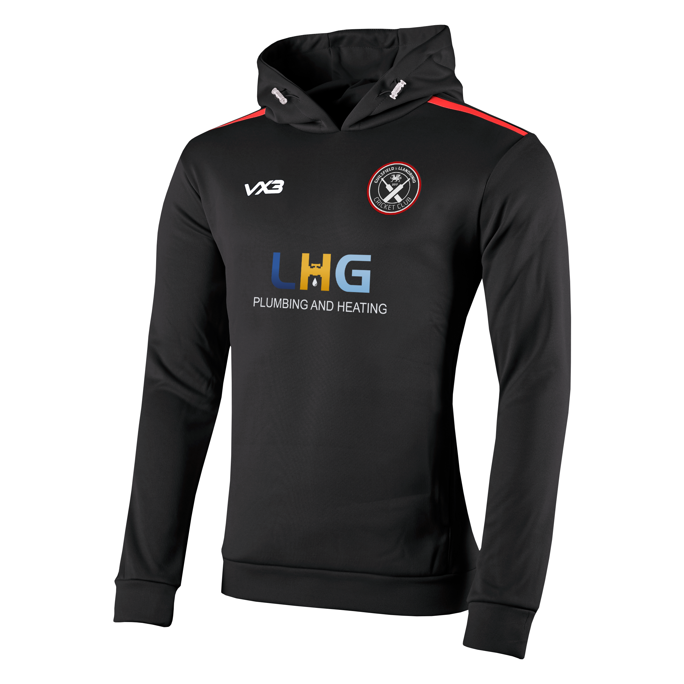 Guilsfield & Llandrino CC Fortis Youth Hoodie Black