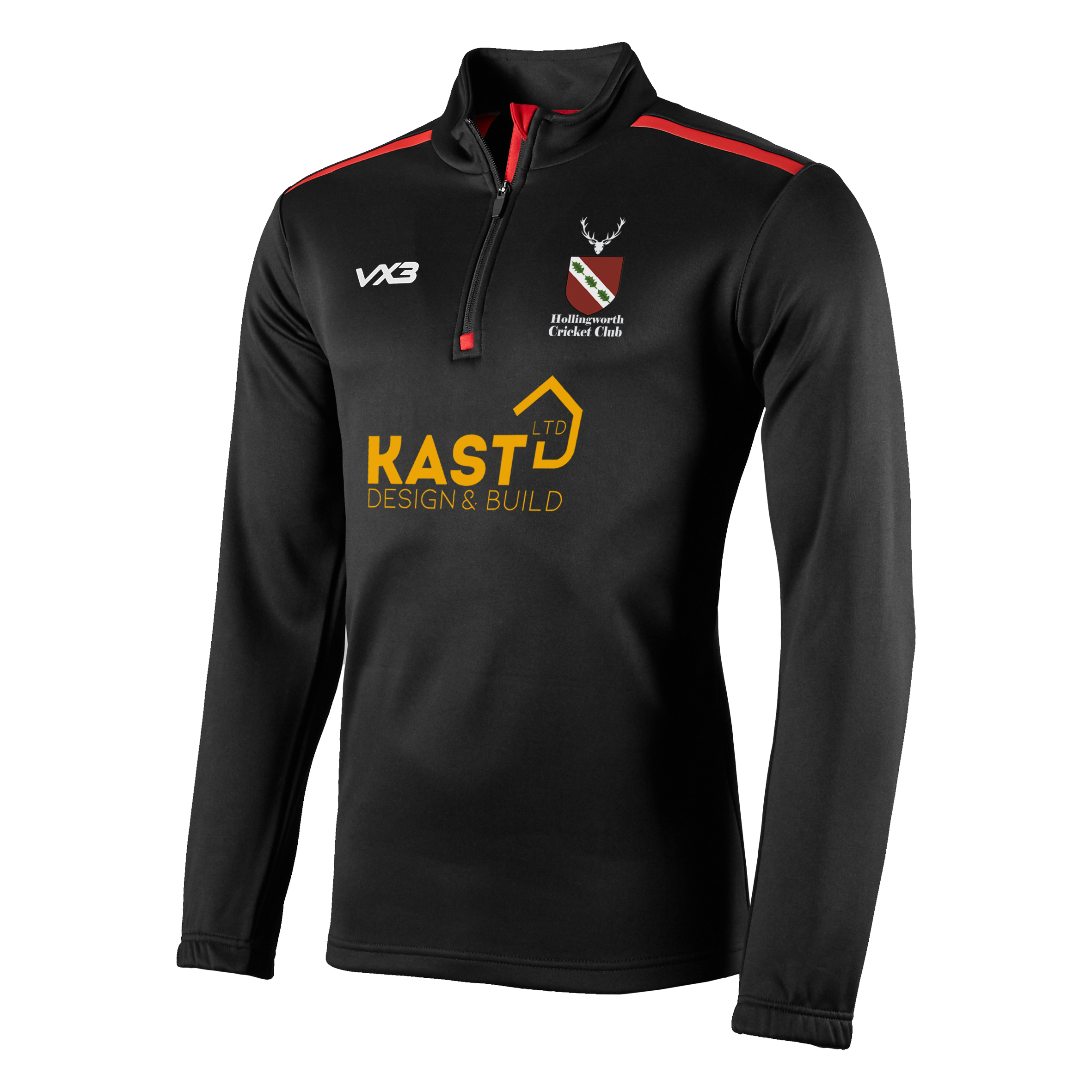 Hollingworth Cricket Club Fortis Youth Quarter Zip Sweat